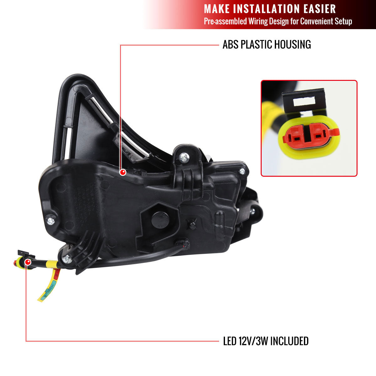 2017-2019 Toyota Corolla LED Fog Lights w/Switch & Wiring Harness Chrome/Clear