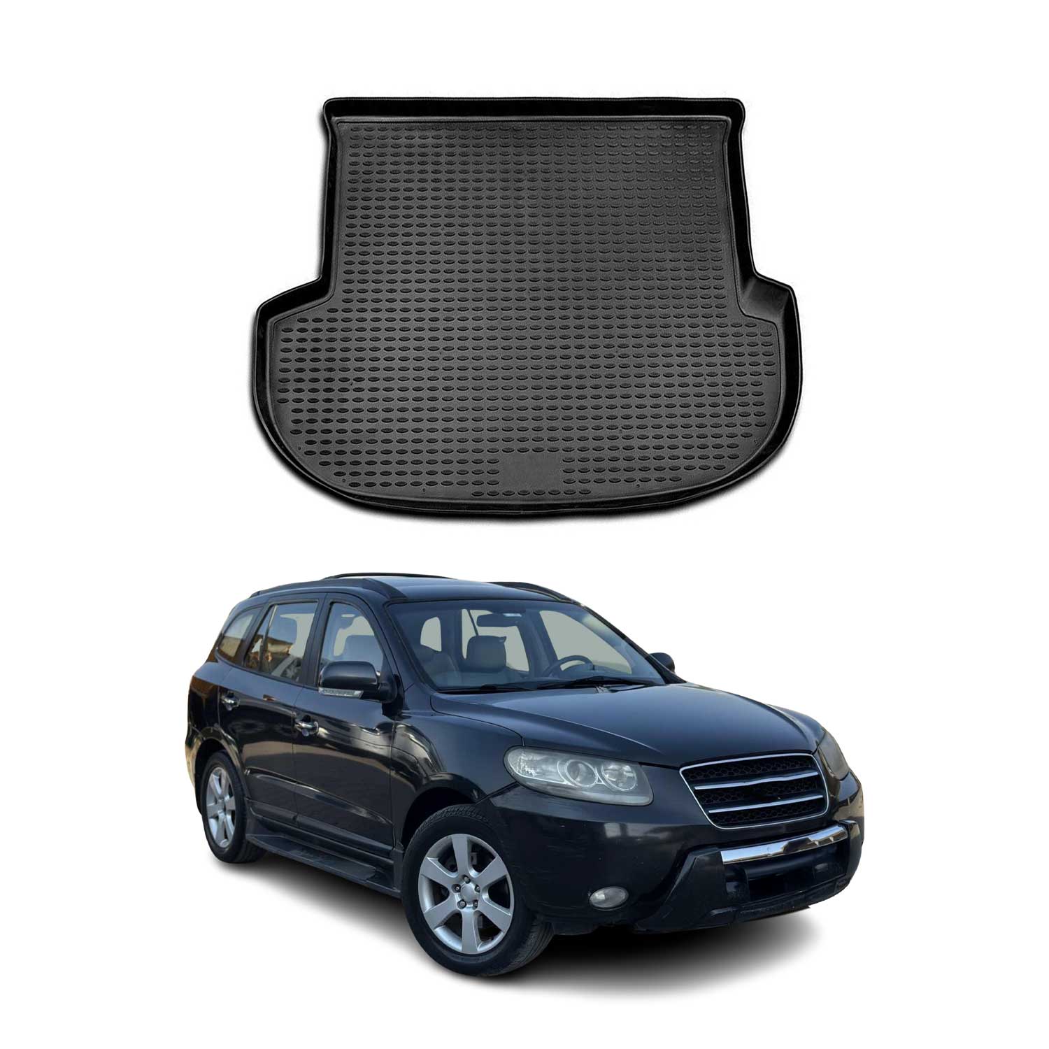 2007-2012 Hyundai Santa Fe Cargo Liner Trunk Mat All Weather Black