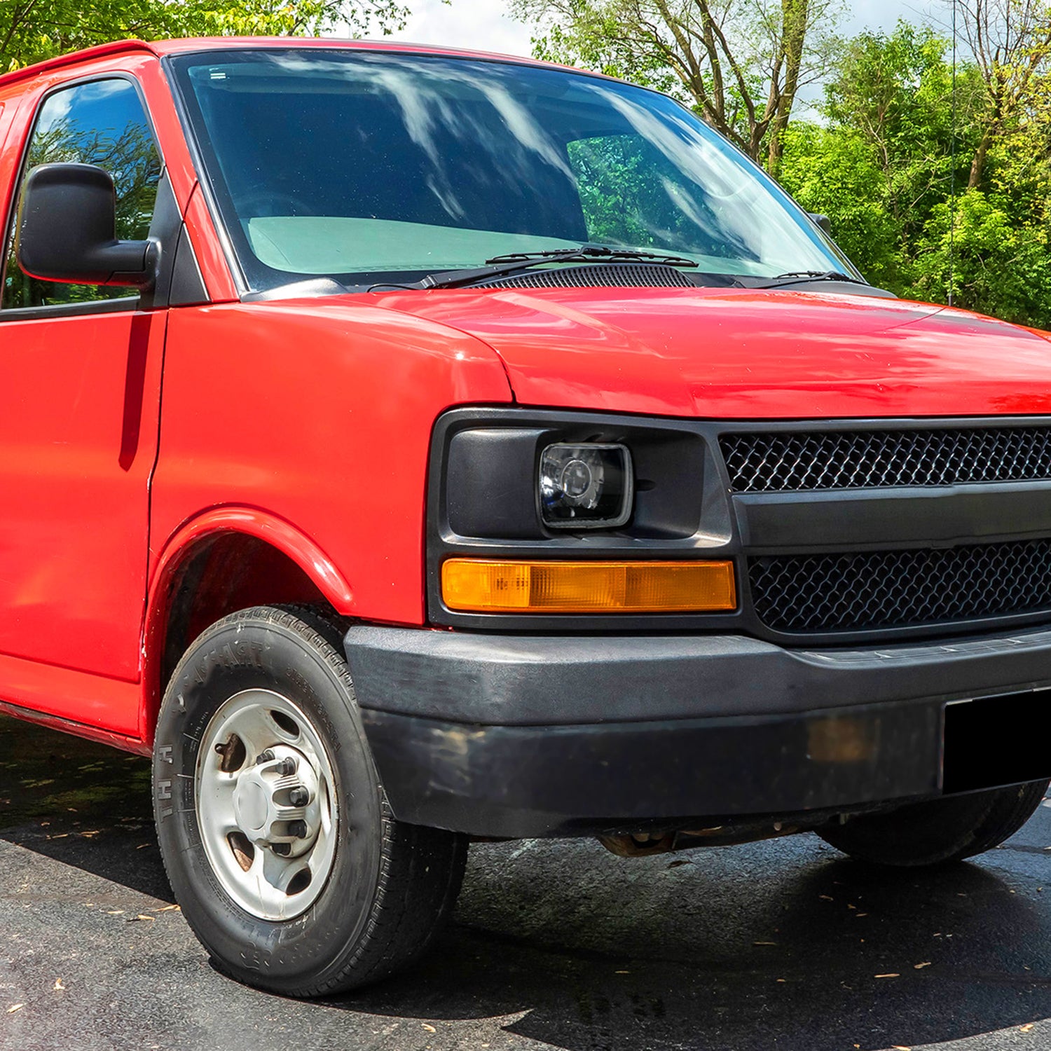 Universal 7"x6" H4 Projector Headlights Matte Black Housing/Clear Lens