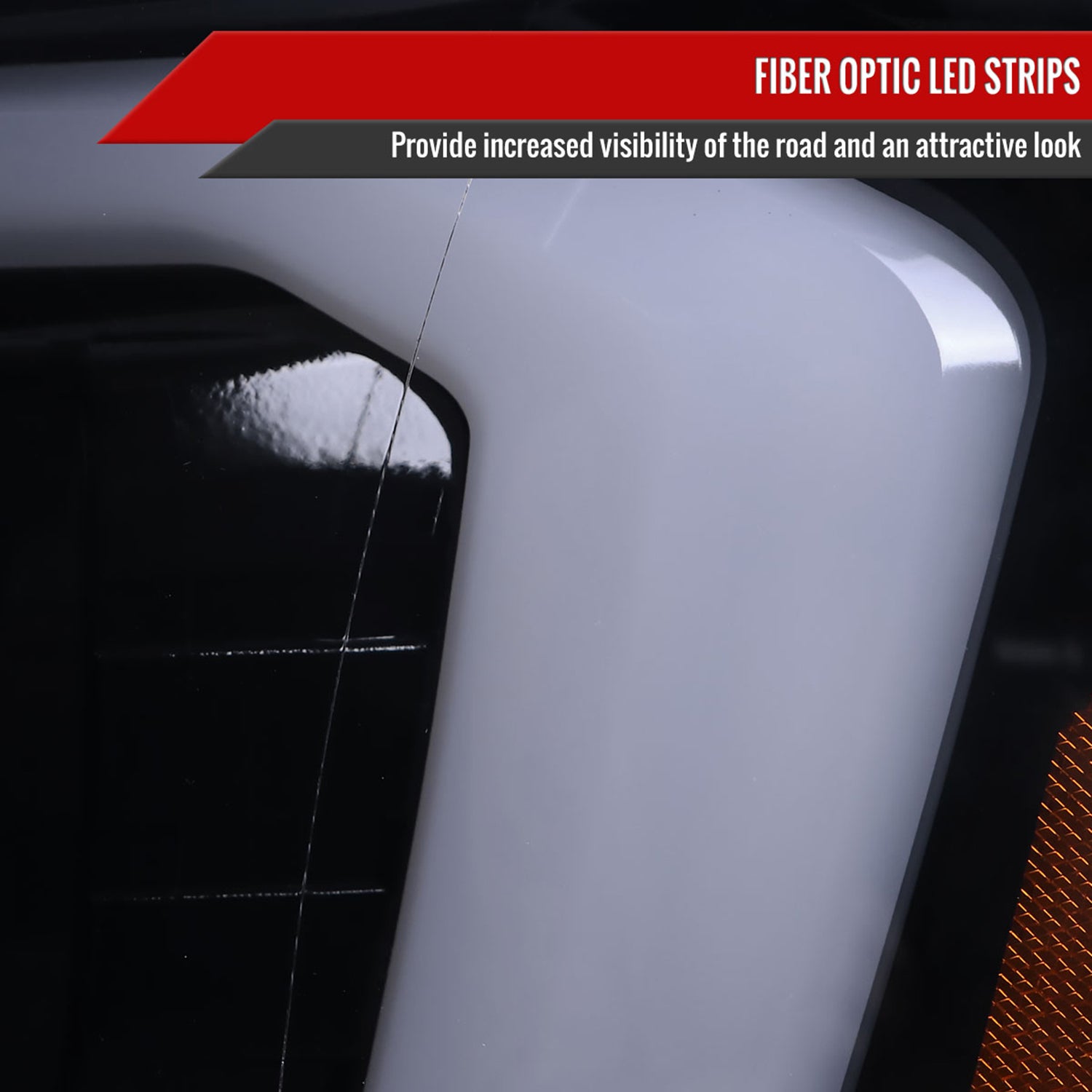 2007-2013 GMC Sierra 1500 1500HD 2500HD 3500HD LED C-Bar Headlights Smoke