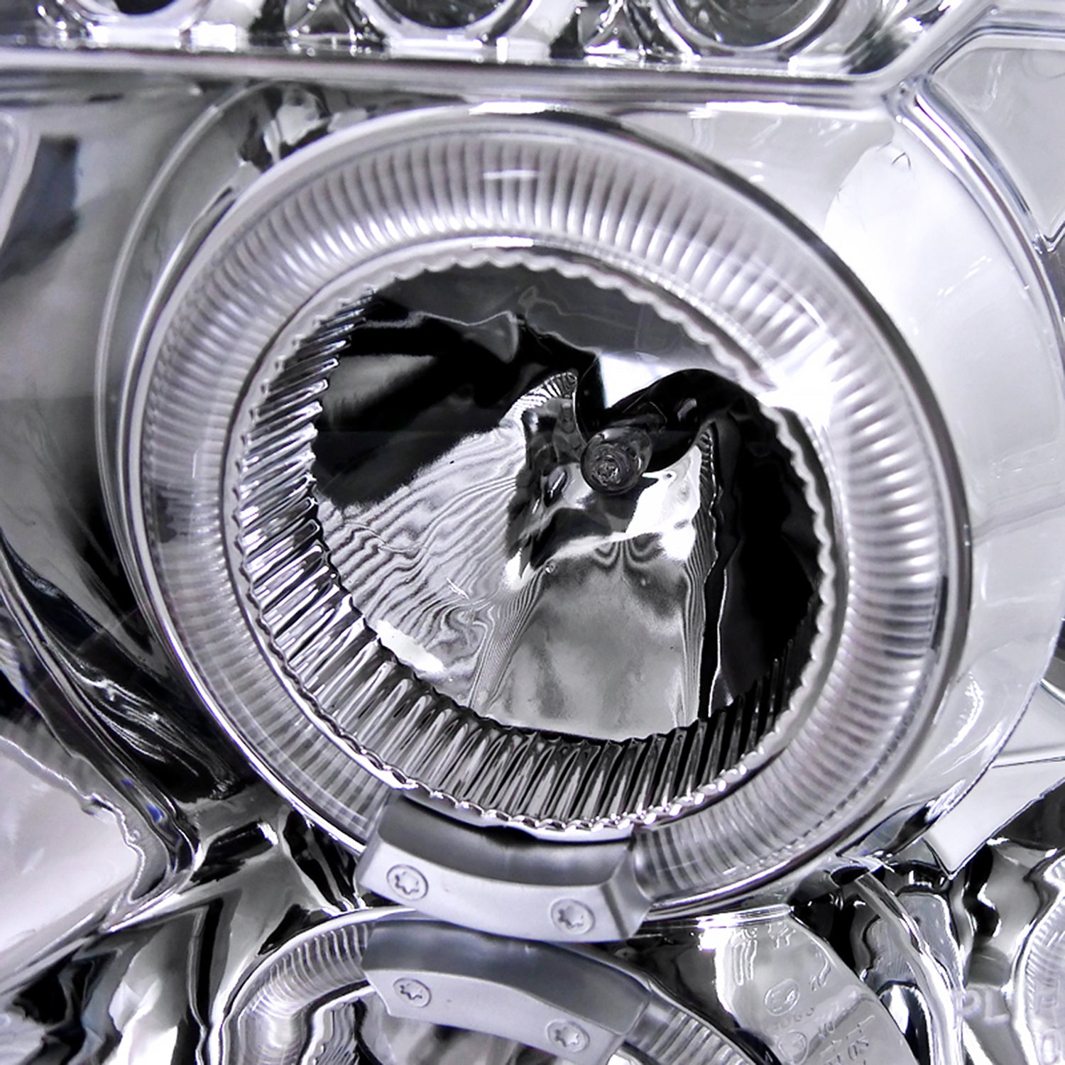 1997-2000 VW Passat Dual Halo Projector Headlights Chrome/Clear Lens