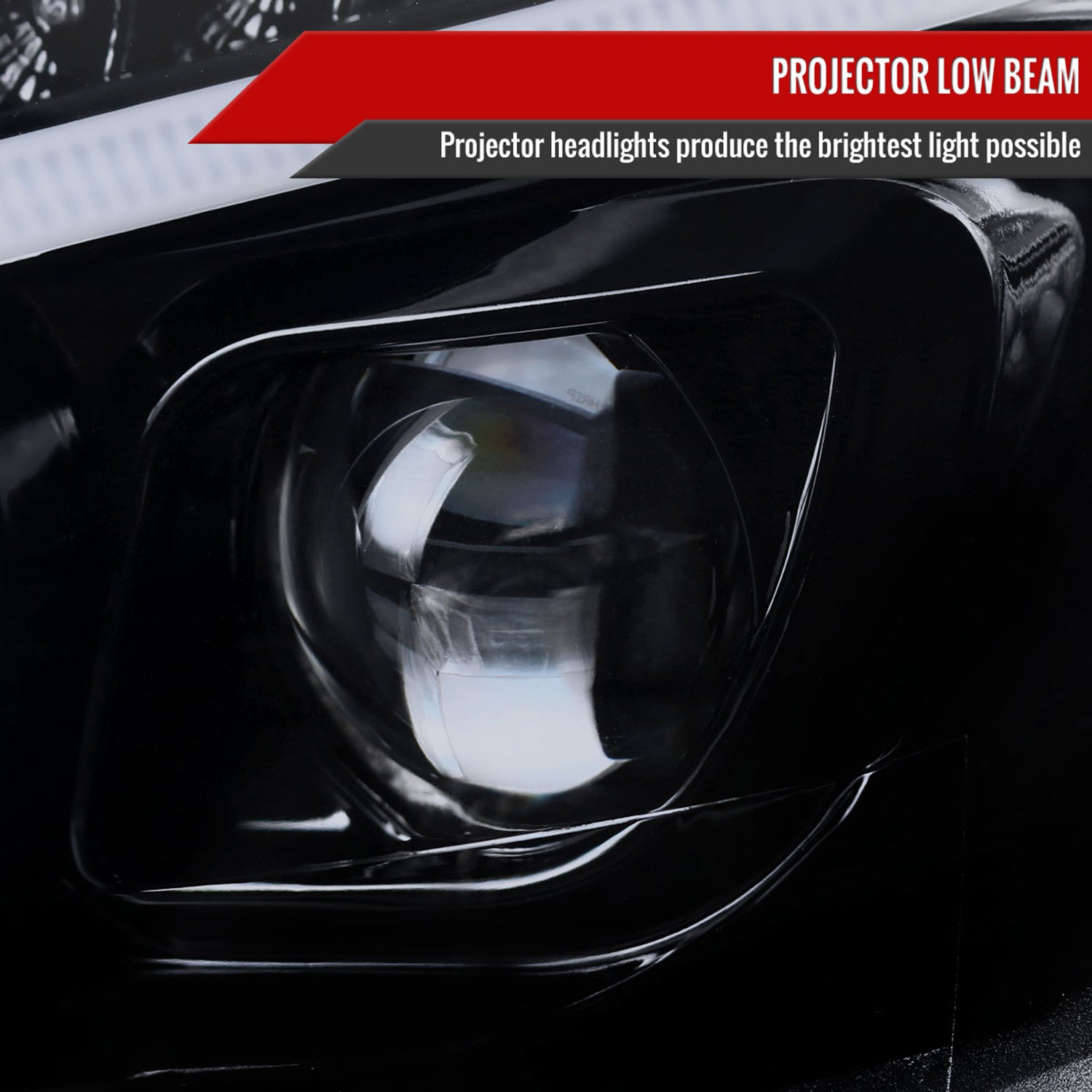 2008-2011 Mercedes W204 C Class Headlights LED Light Bar&LED Signal Smoked