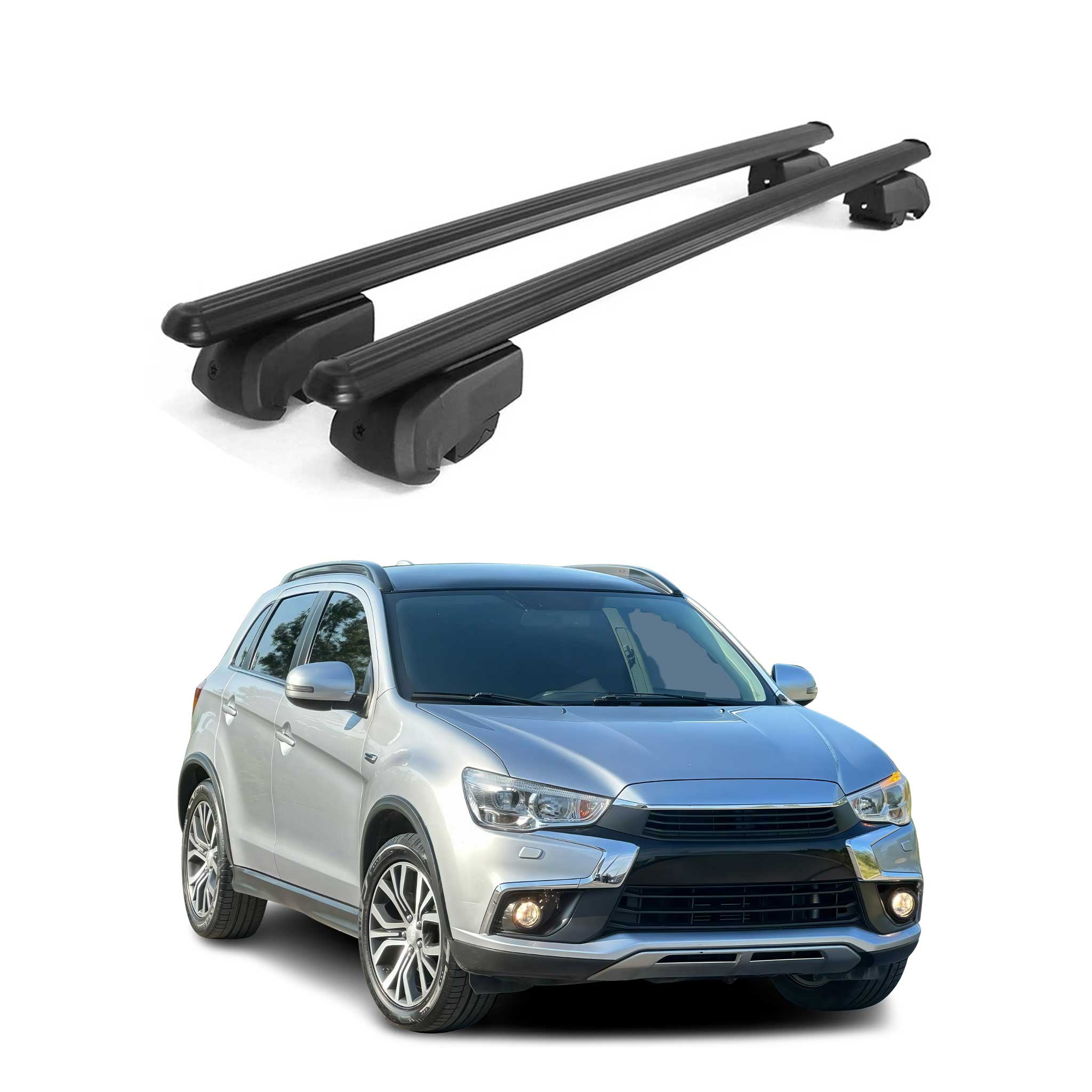 2011-2024 Mitsubishi Outlander Sport Roof Rack Cross Bars Black