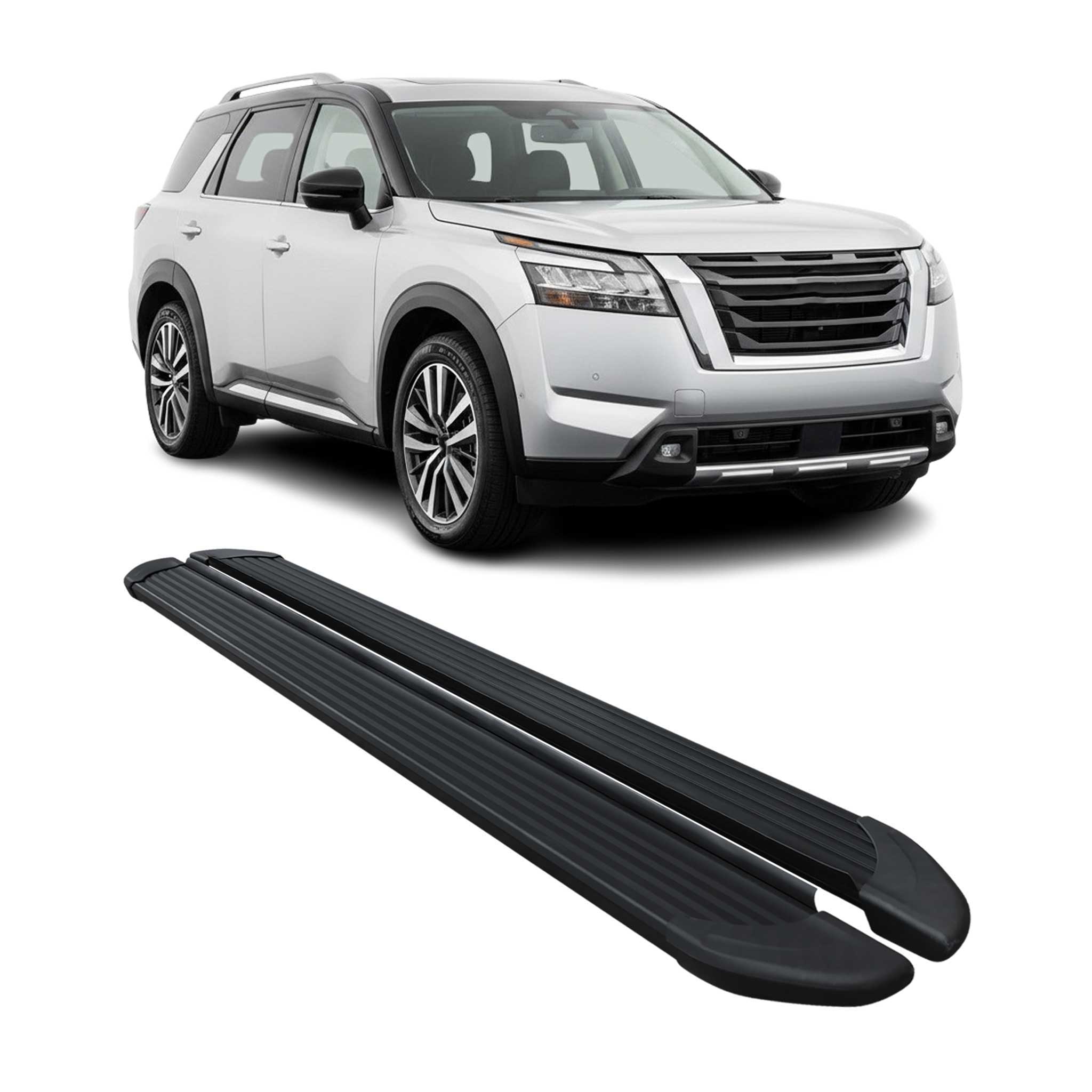 2022-2025 Nissan Pathfinder Running Board Nerf Bar Side Step Black 2 Pcs