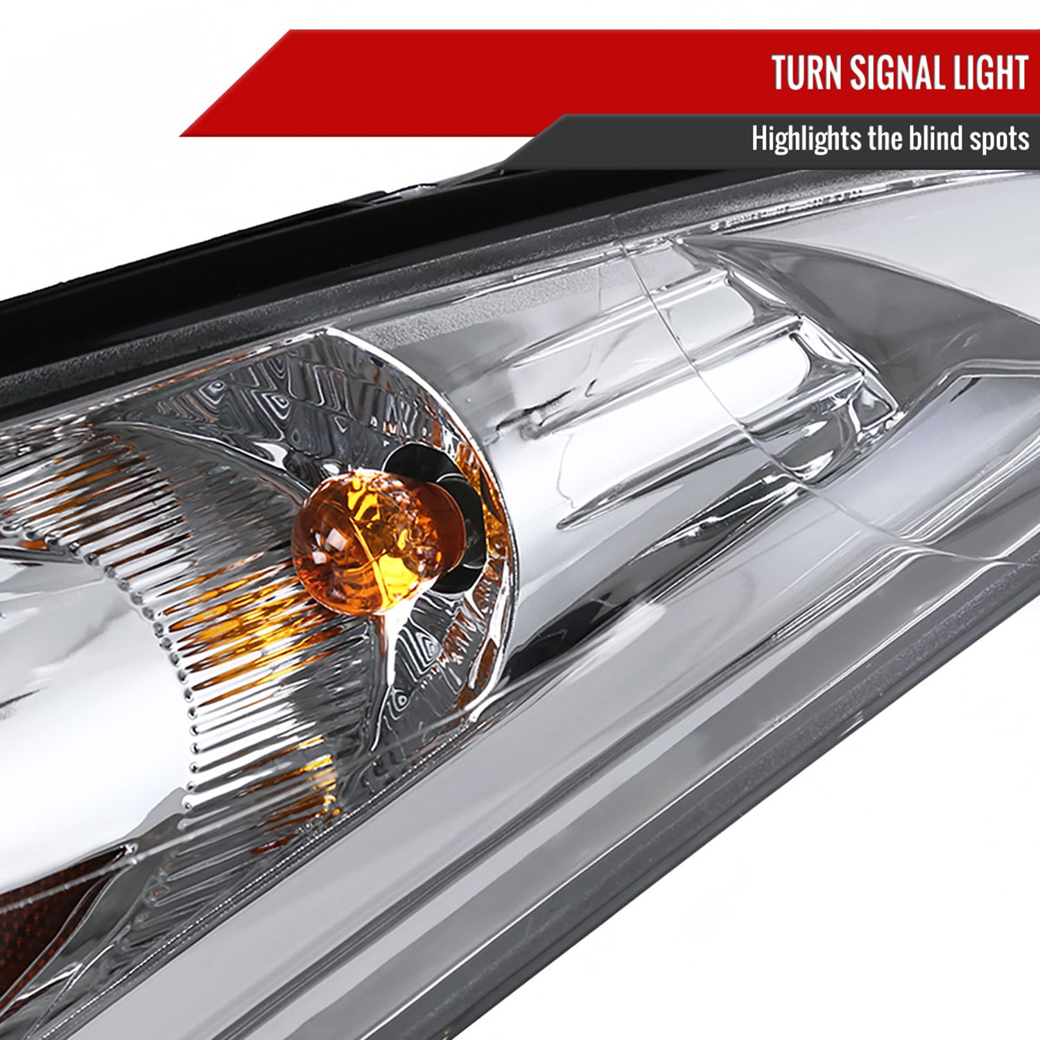 2011-2013 Hyundai Elantra LED Bar Projector Headlights Chrome/Clear Lens