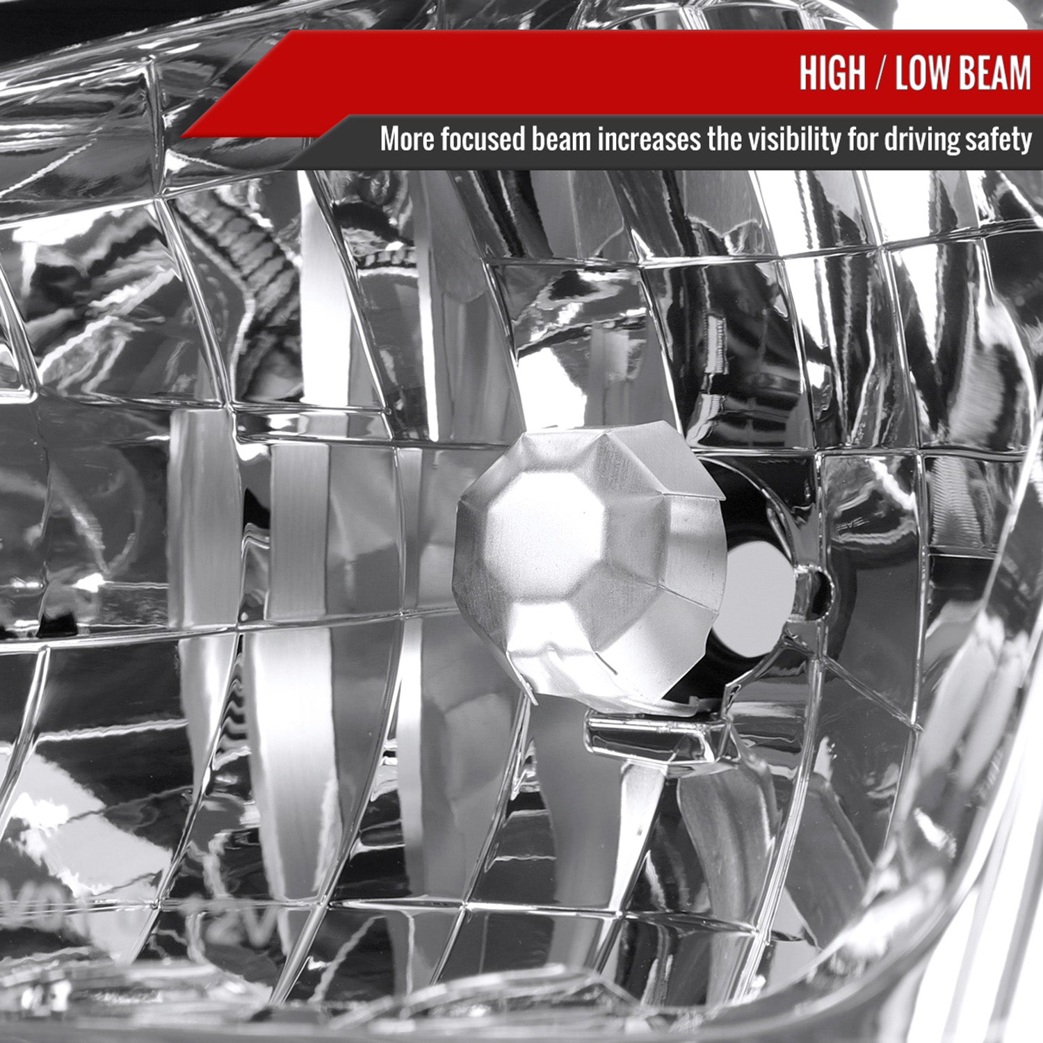 2001-2003 Toyota RAV4 Factory Style Headlights Chrome Housing/Clear Lens