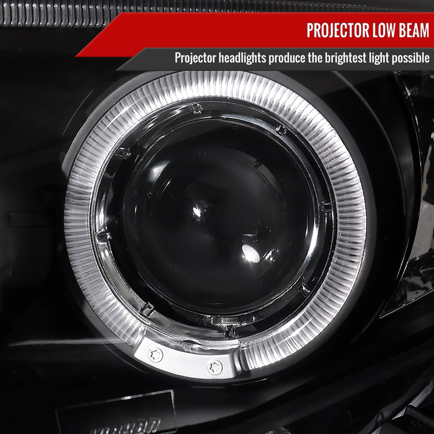 2009-2010 Toyota Corolla Dual Halo Projector Headlights Matte Black/Clear Lens
