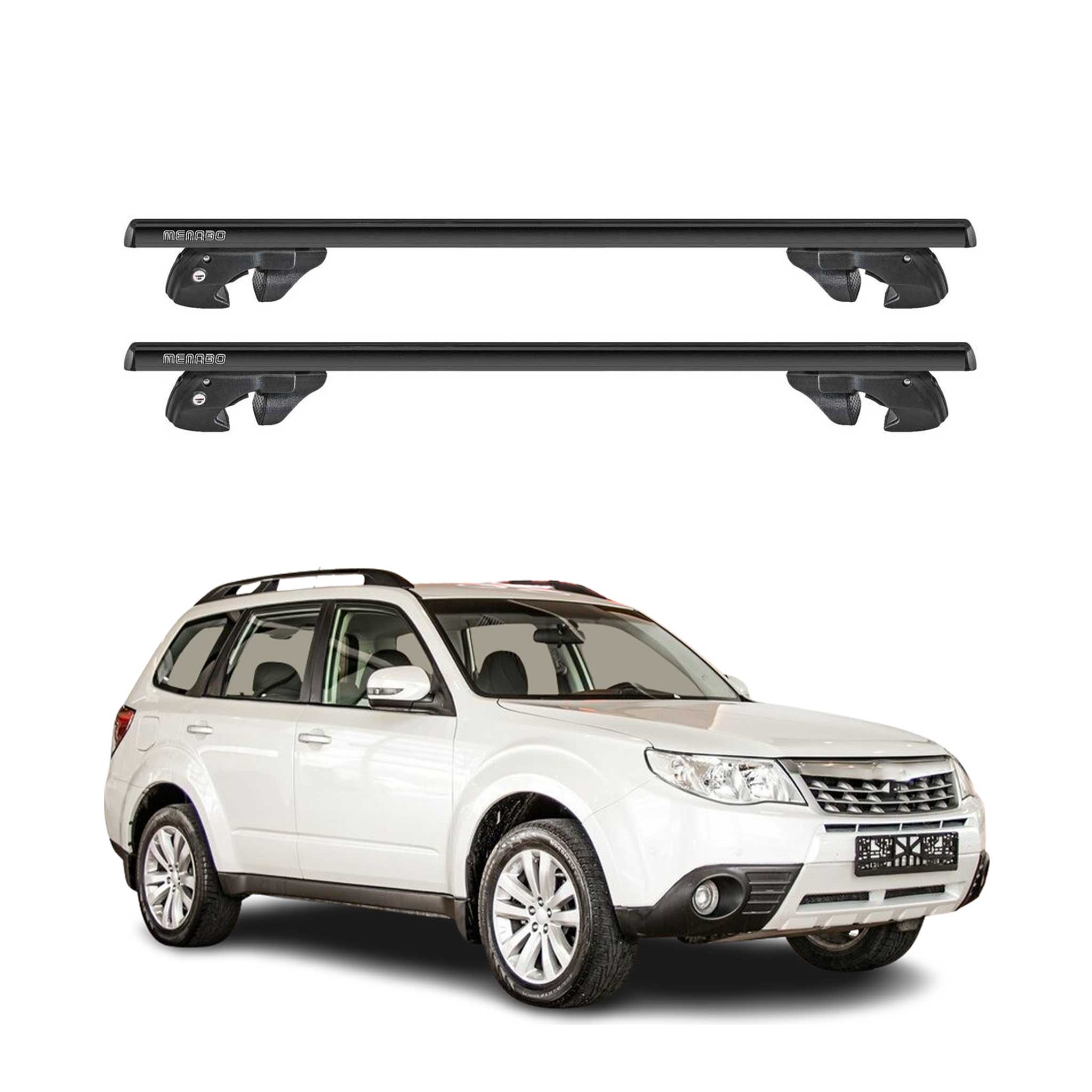 2009-2013 Subaru Forester Roof Rack Cross Bars Black