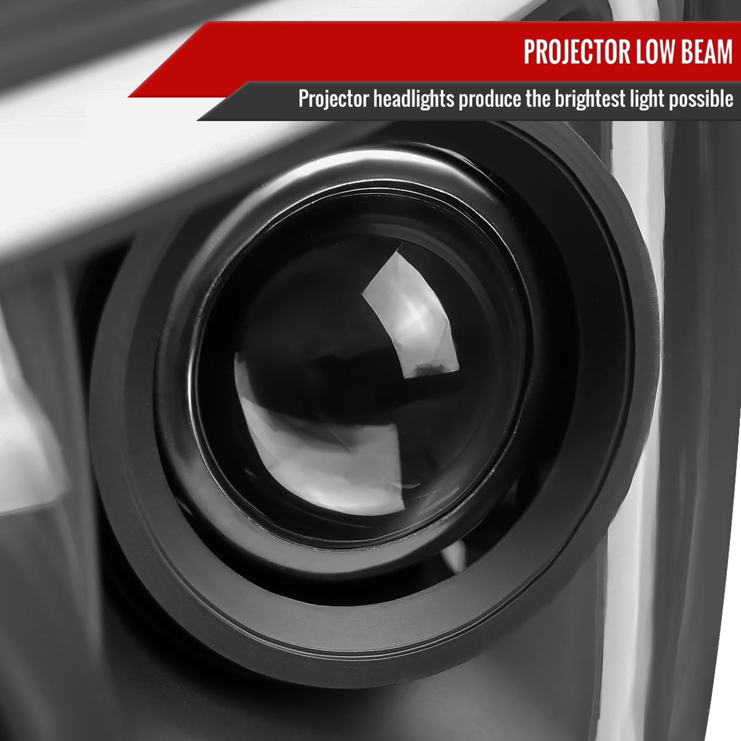 2006-2008 Dodge RAM 1500/ 06-2009 2500 3500 LED CBar Projector Headlights Black