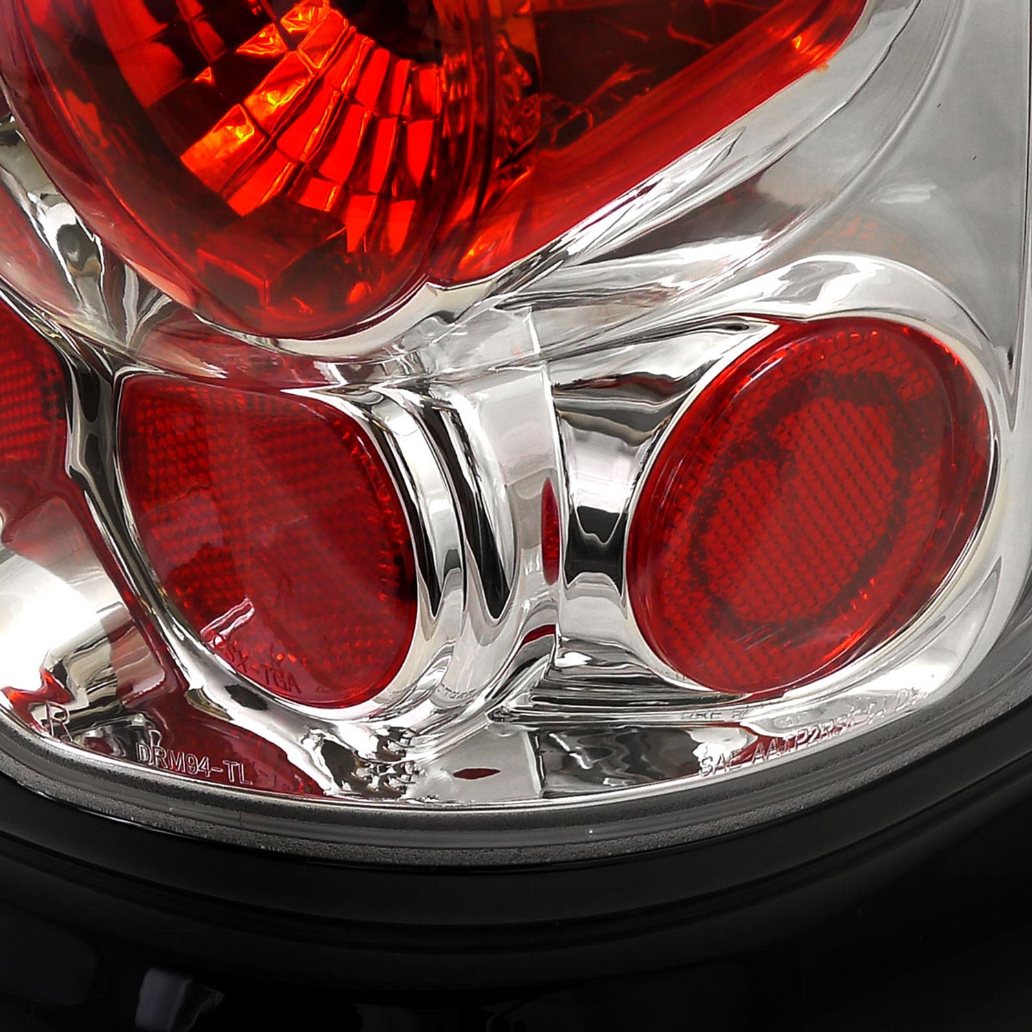 1994-2002 Dodge RAM Tail Lights Chrome Housing/Clear Lens