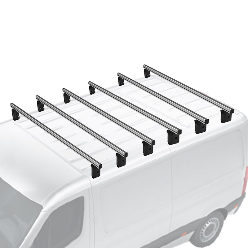 2019-2025 Mercedes Sprinter W907 910 Roof Racks Cross Bars Set Gray 6Pcs