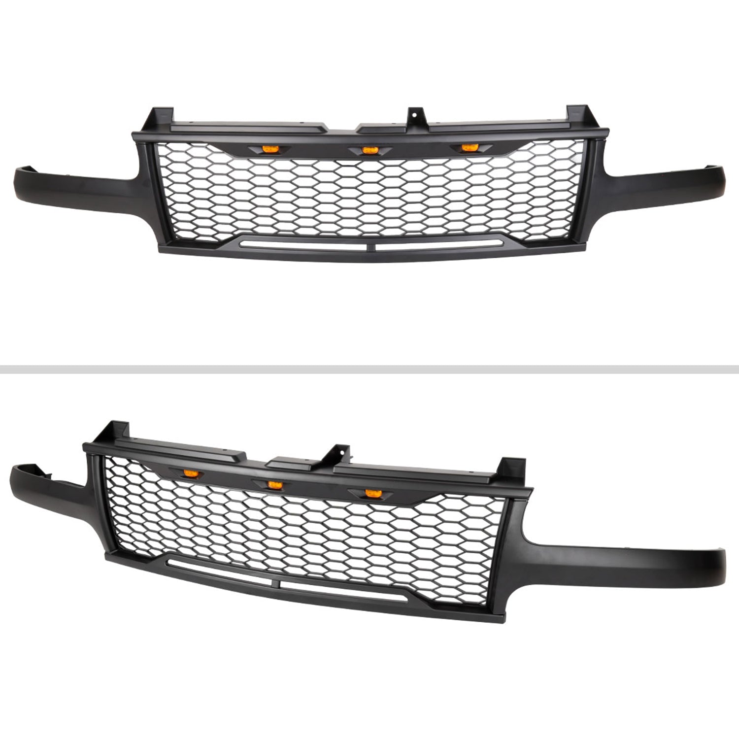 1999-2002 Chevy Silverado 1500 00-2006 Tahoe Suburban Mesh Grille & LED Lamps