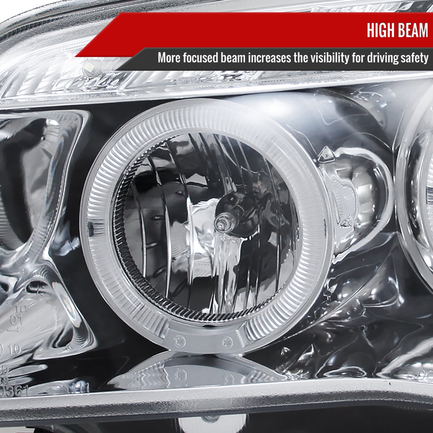 2004-2013 BMW E81 E82 E87 E88 Dual Halo Projector Headlights LED Light Chrome