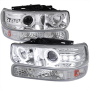 1999-2002 Chevy Silverado/ Tahoe Suburban Headlights Bumper Lights Chrome