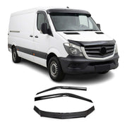 2014-2018 Mercedes Sprinter W906 Sun Visor & Bug Shield Hood Deflector Kit 2Pcs Smoke