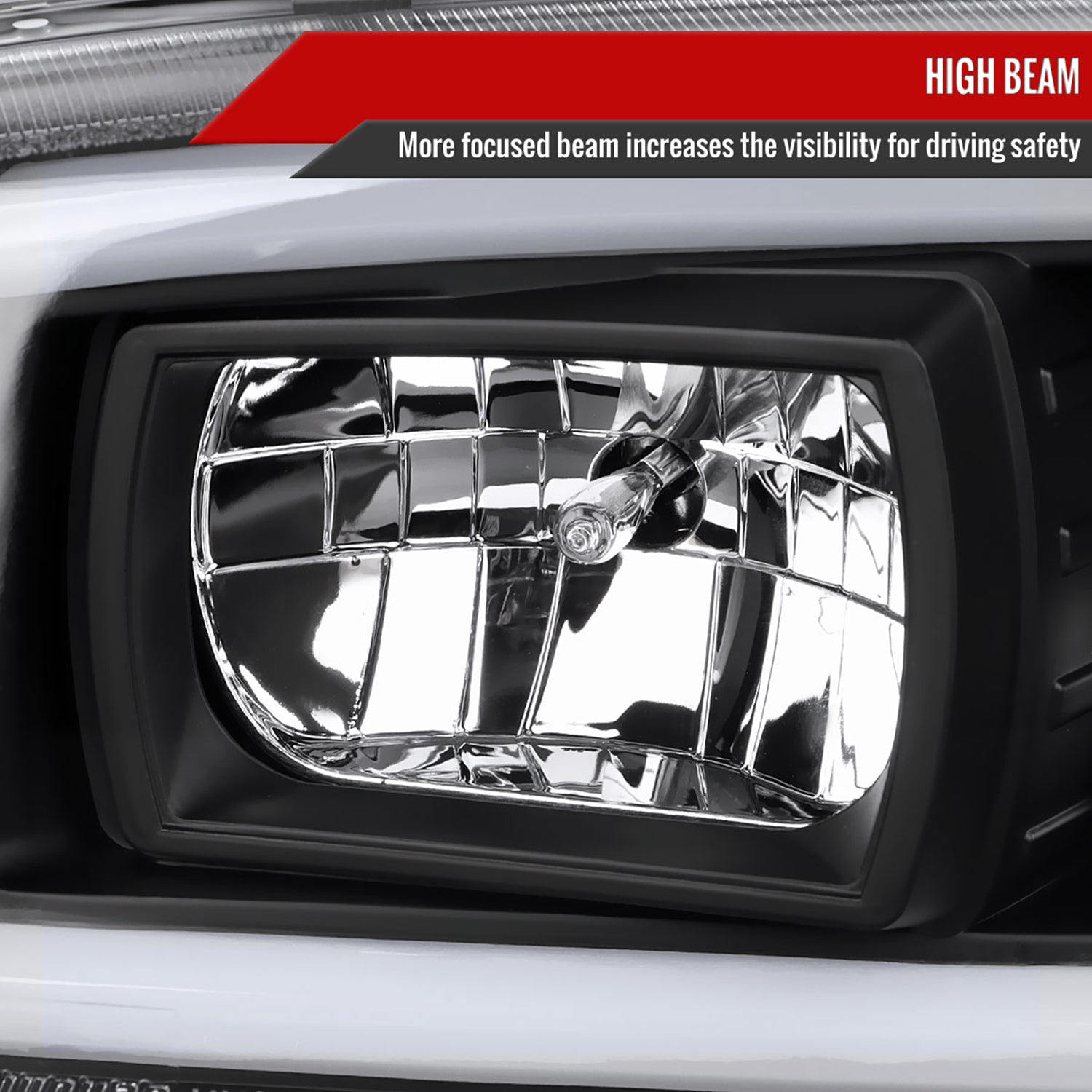 2000-2006 GMC Sierra/Denali/Yukon LED Strip Projector Headlights Matt Black