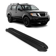 2005-2012 Nissan Pathfinder Running Boards Side Steps Silver & Black