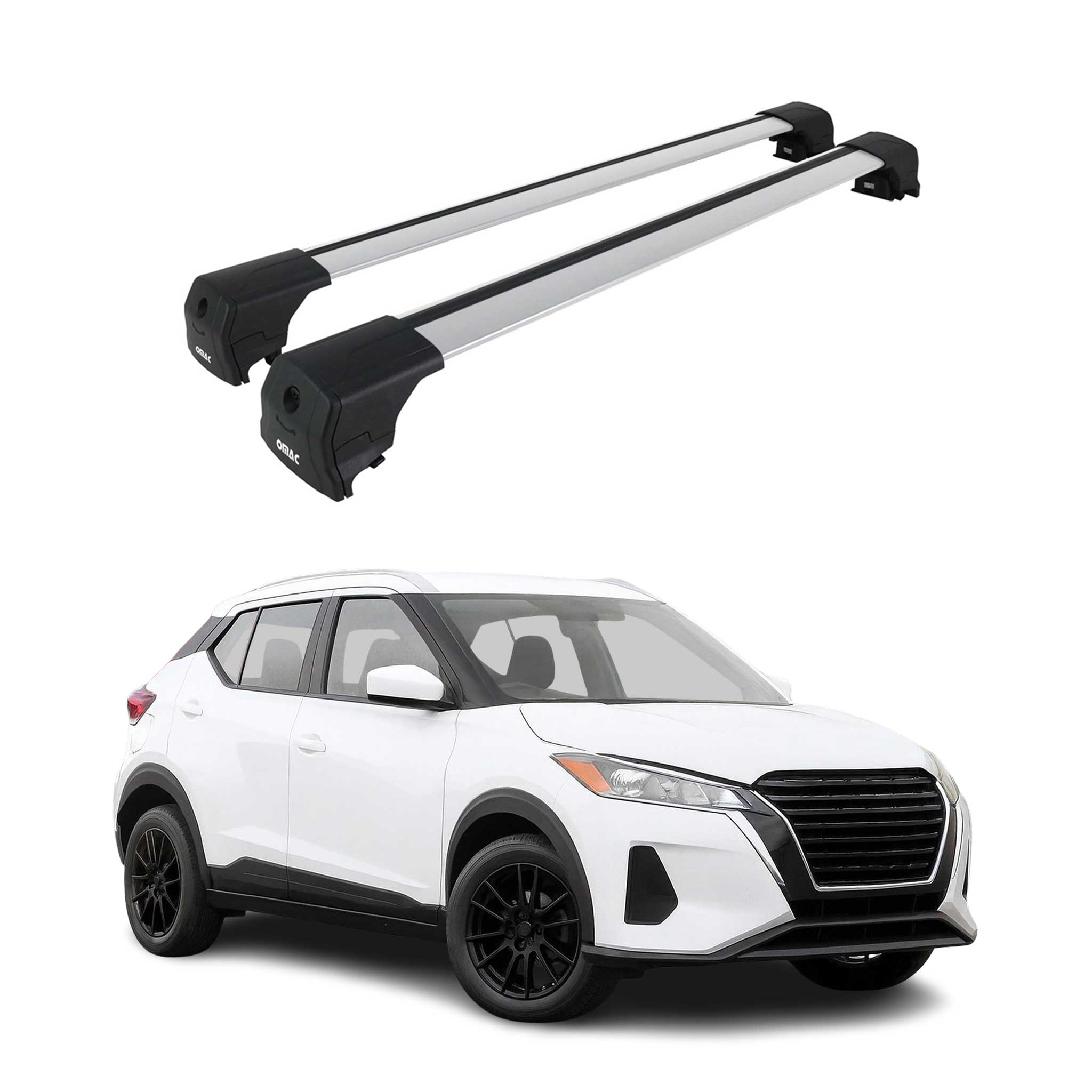 2025-2026 Nissan Kicks Play Roof Rack Cross Bars Luggage Carrier Alu Silver 2x