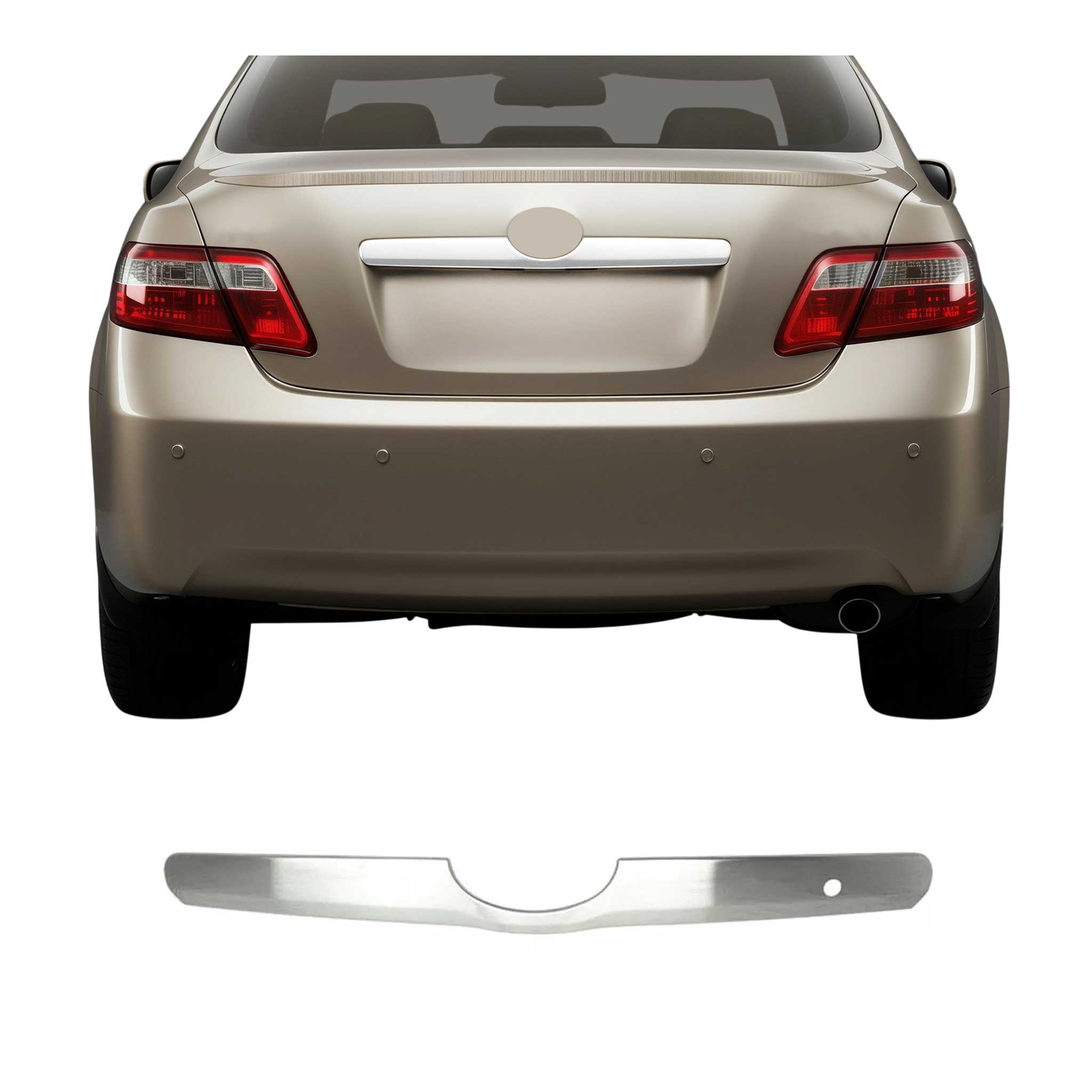 2007-2011 Toyota Camry Trunk Tailgate Door Handle Cover Brushed Stainless Steel Silver