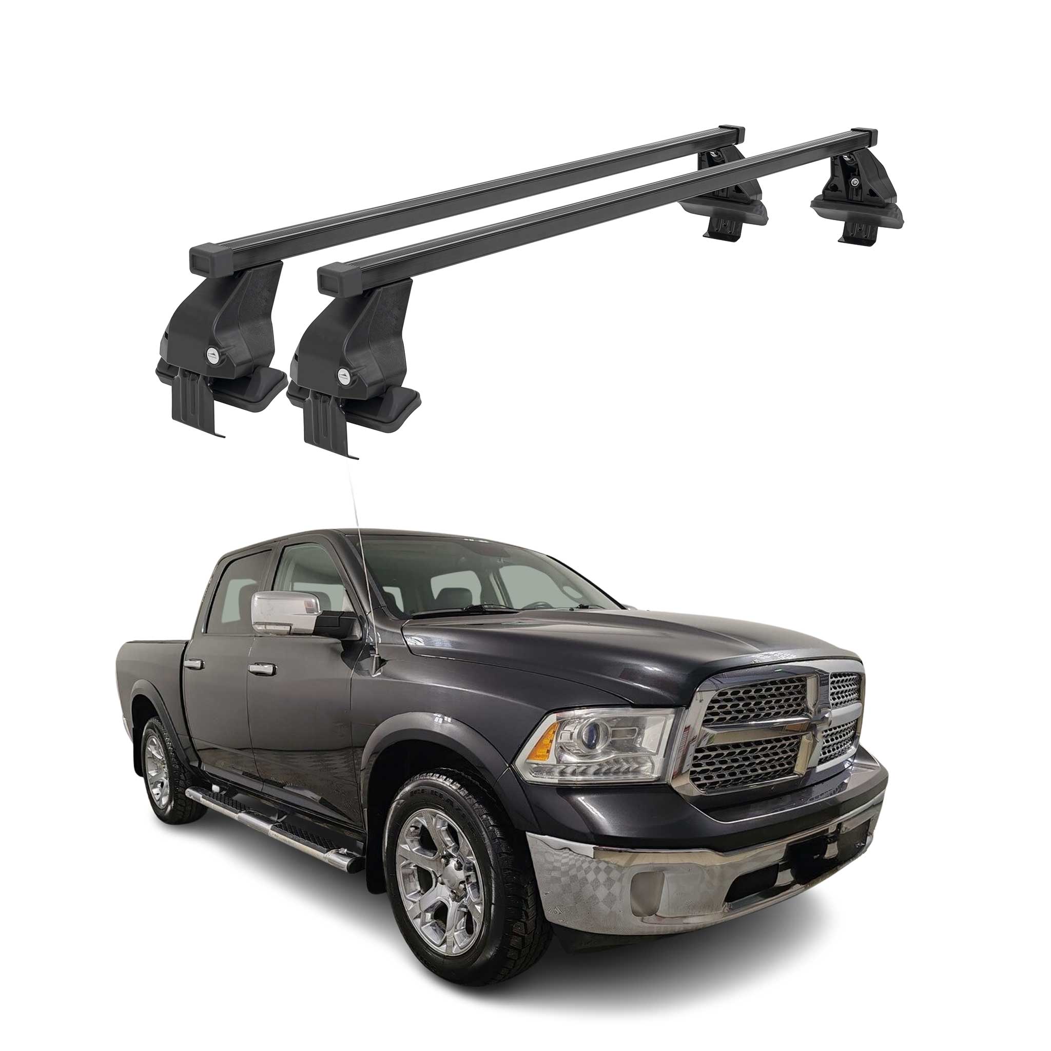 2009-2018 RAM 1500 Roof Rack Cross Bars Black