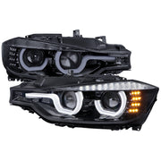 2012-2015 BMW F30 3 Series Sedan Dual LED Headlights LED Signal Smoke