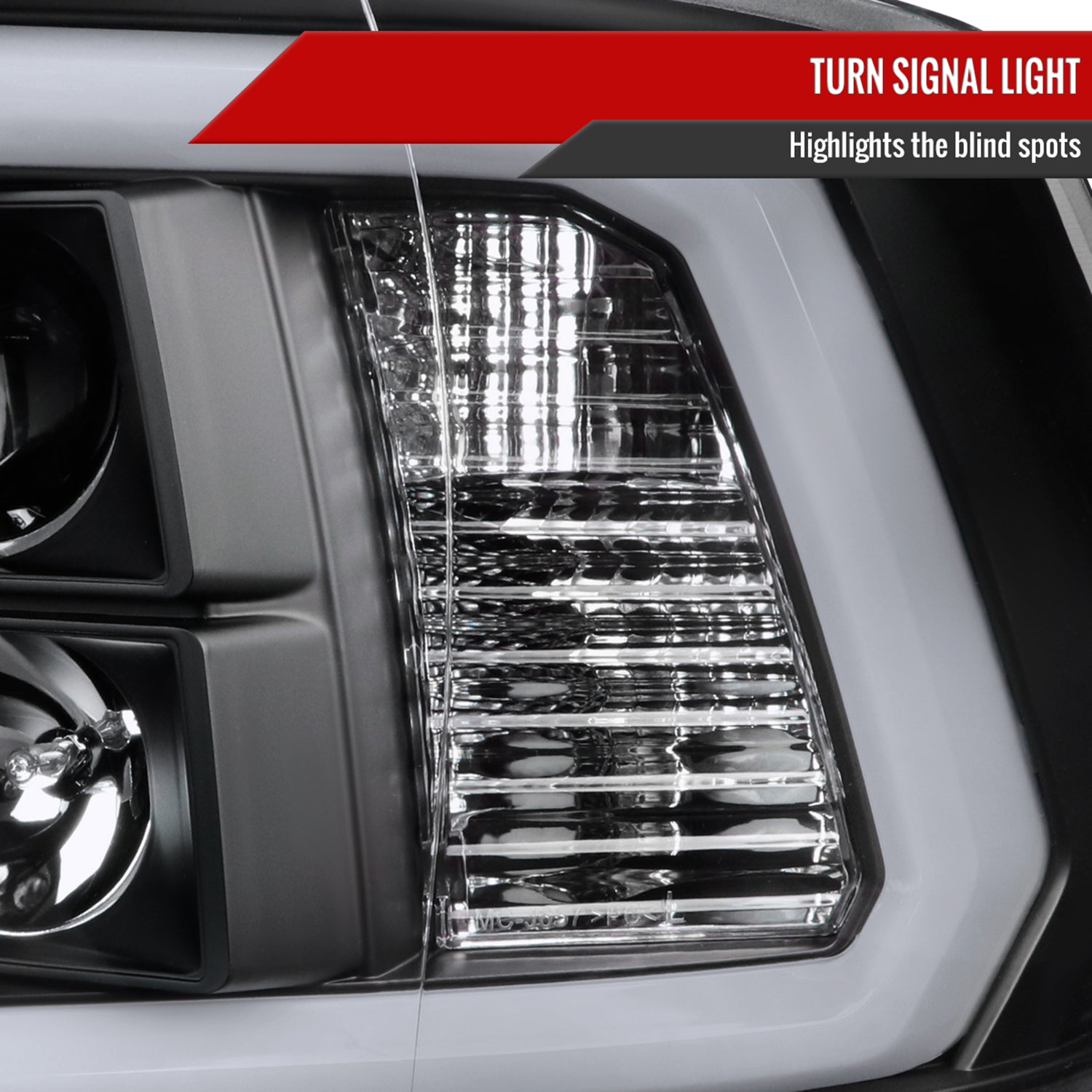 2009-2018 Dodge RAM 1500 / RAM 2500 3500 LED C-Bar Headlights Black