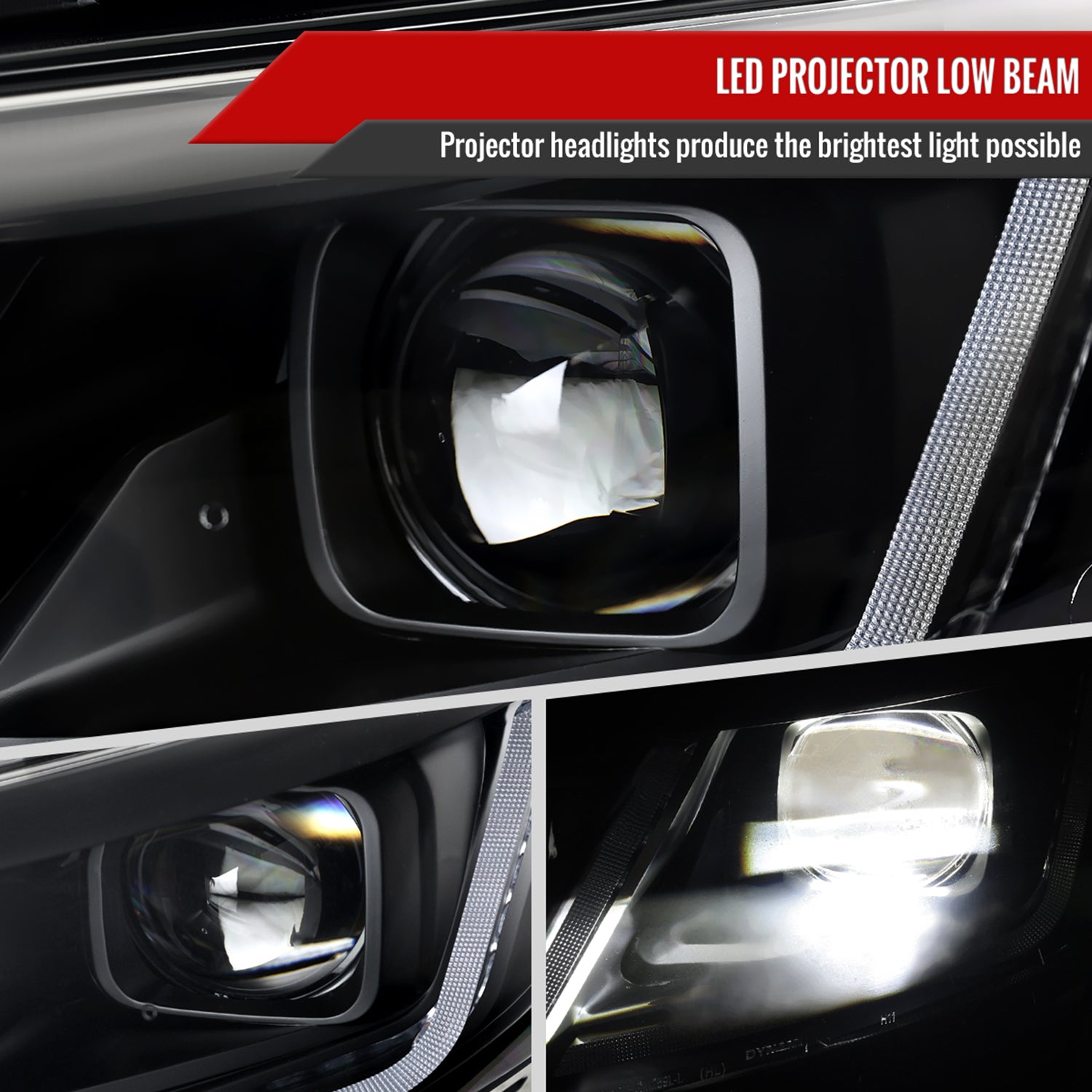 2019-2024 Chevy Malibu Full LED Projector Headlights Turn Signal Black