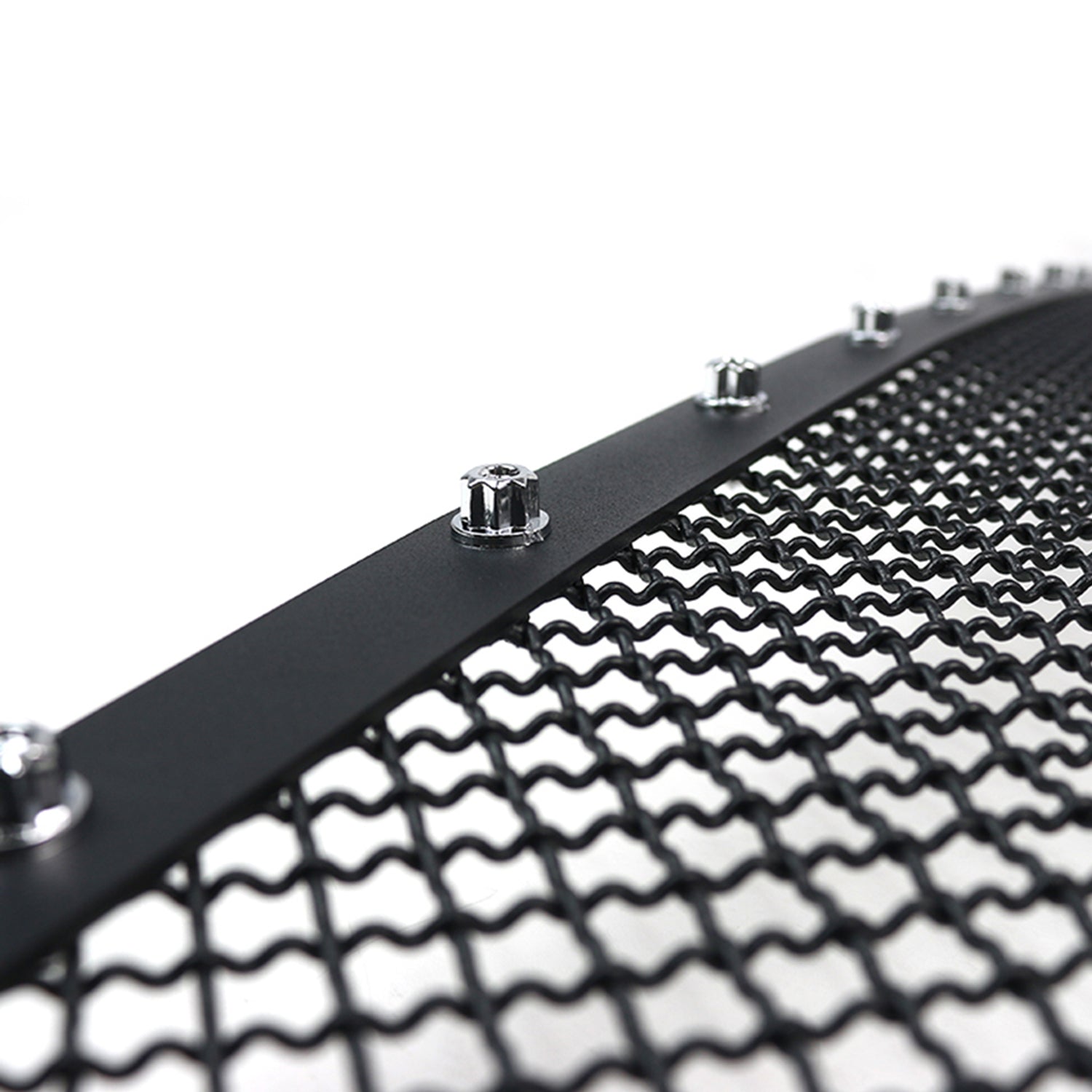 2005-2007 Chevy Silverado Rivet Style Black Stainless Steel Mesh Grille Insert