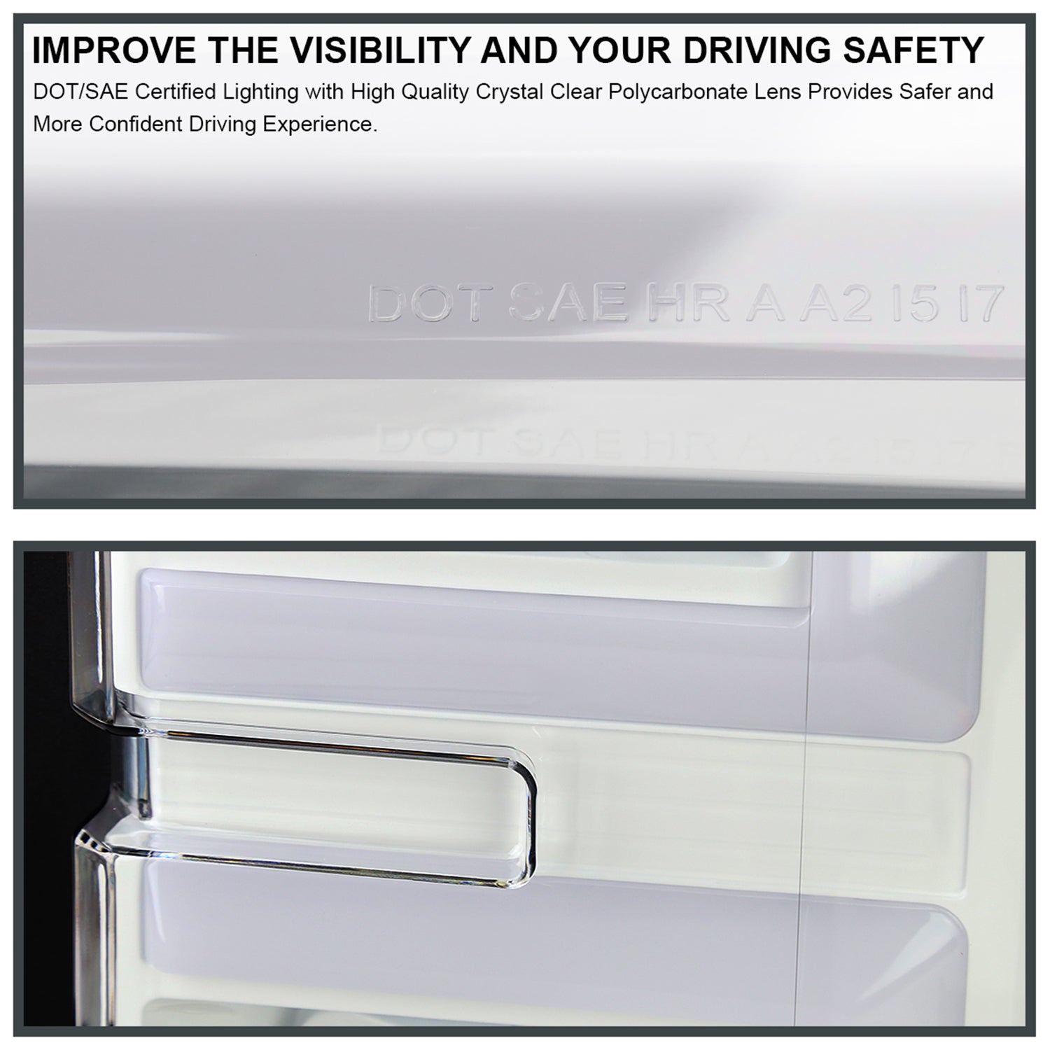 2017-2019 Ford F-250/350/450/550 LED C-Bar Headlights Signal White Housing