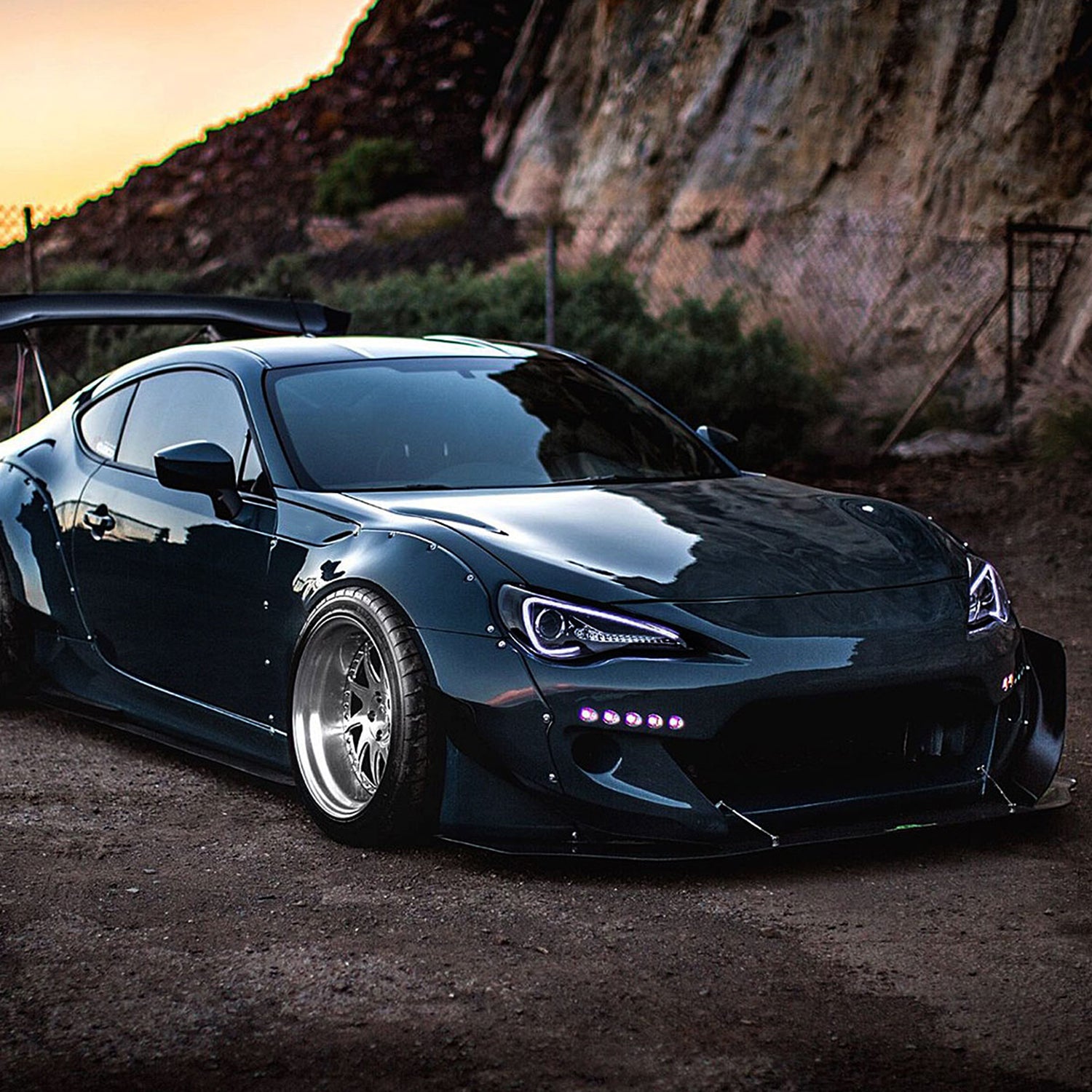 2012-2017 Toyota 86/ Scion FRS LED Bar Headlights LED Signal Lights Black