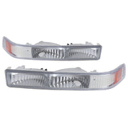 1998-2004 Chevy S10/ GMC Sonoma Bumper Lights Chrome Housing/Clear Lens