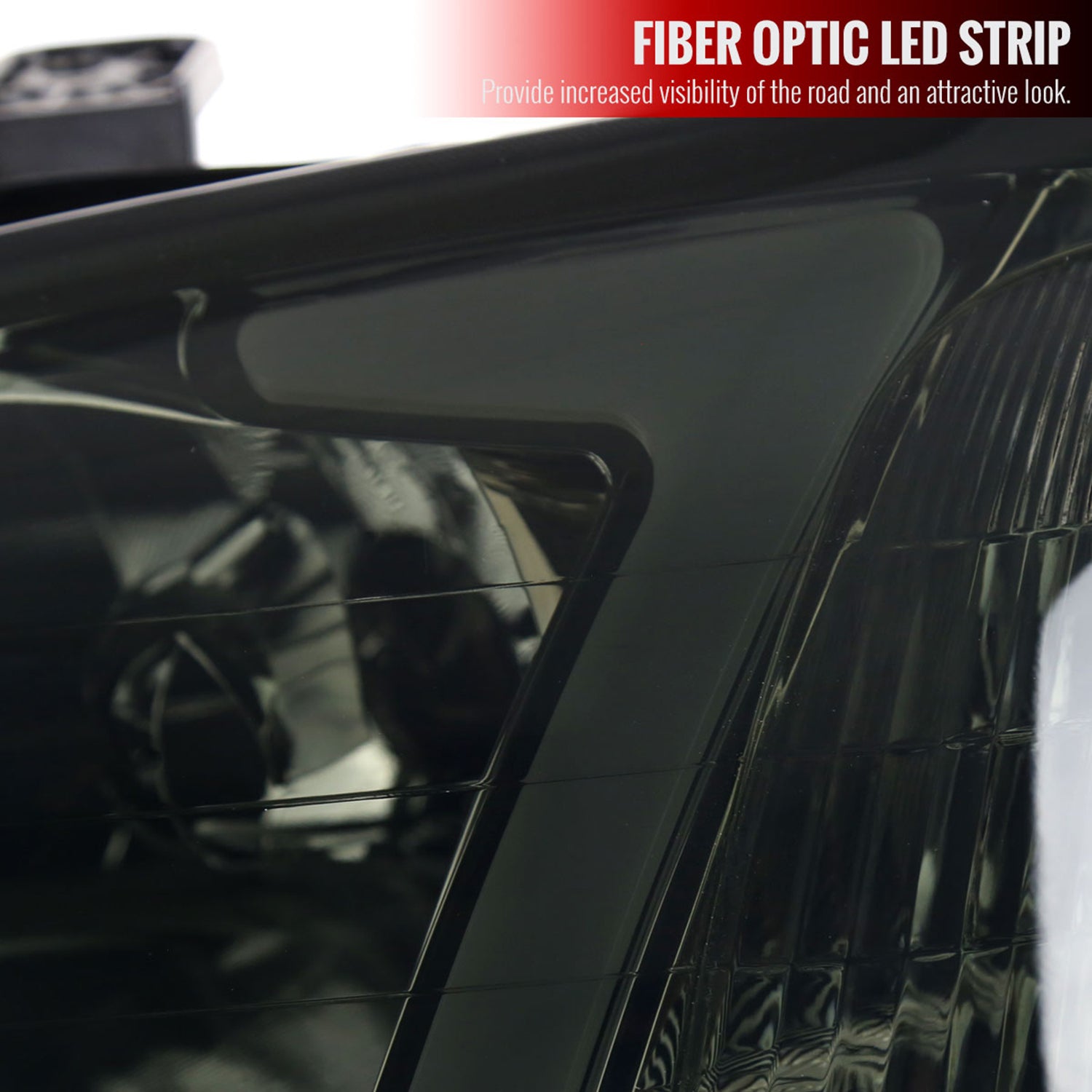 1996-1998 Honda Civic Coupe/Sedan LED Bar Factory Headlights Chrome/Smoke