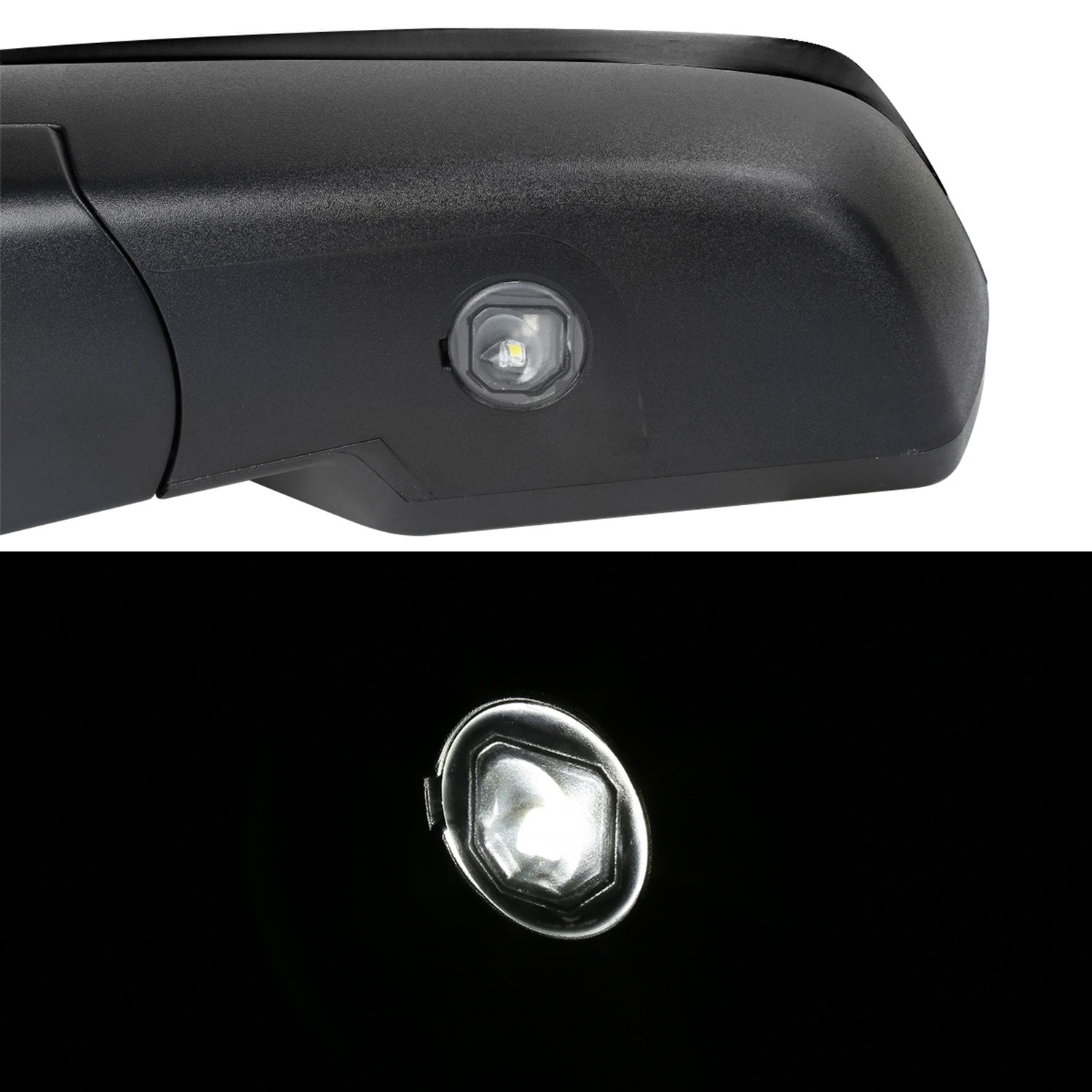 2014-2018 Chevy Silverado/ Sierra Black Heated Side Mirror Puddle Light Driver