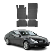 2008-2011 Mercedes CLS Class C219 Floor Mats Liners Full Set All Weather Rubber Black
