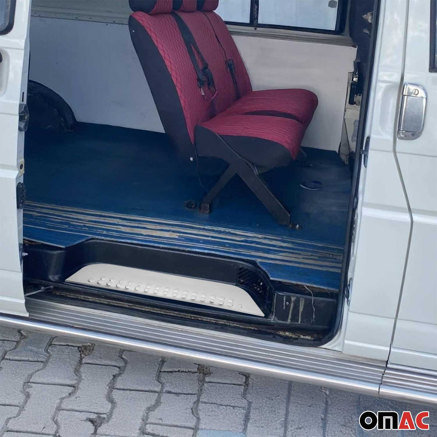 1993-2003 VW Eurovan Rear Bumper Guard + Door Sill Cover Chrome Set S.Steel