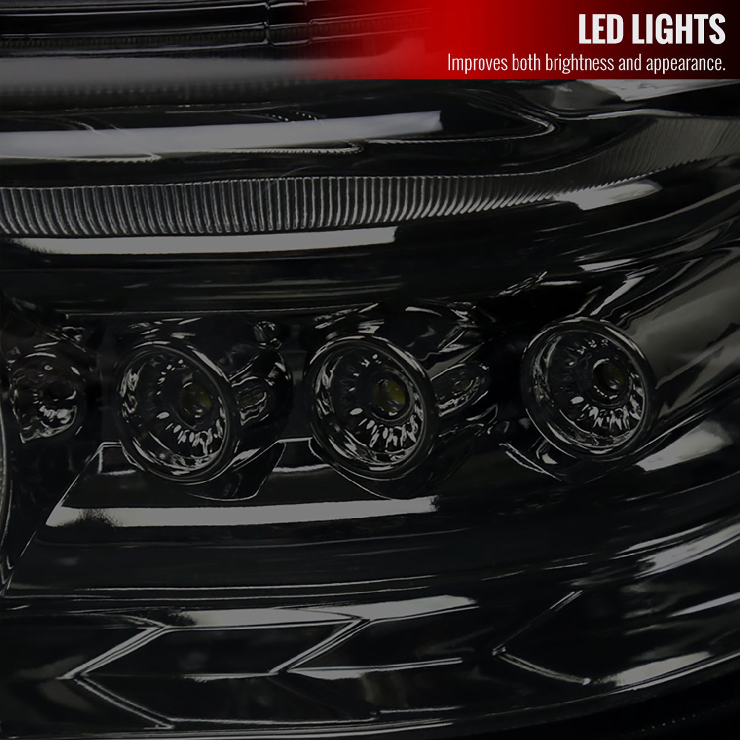 1999-2002 Chevy Silverado/ 00-2006 Tahoe Suburban Dual Halo Headlights Smoke