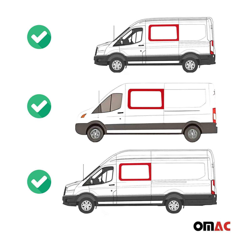 2015-2024 Ford Transit Window Glass Mid-High Roof Front Left Side L2 L3 L4