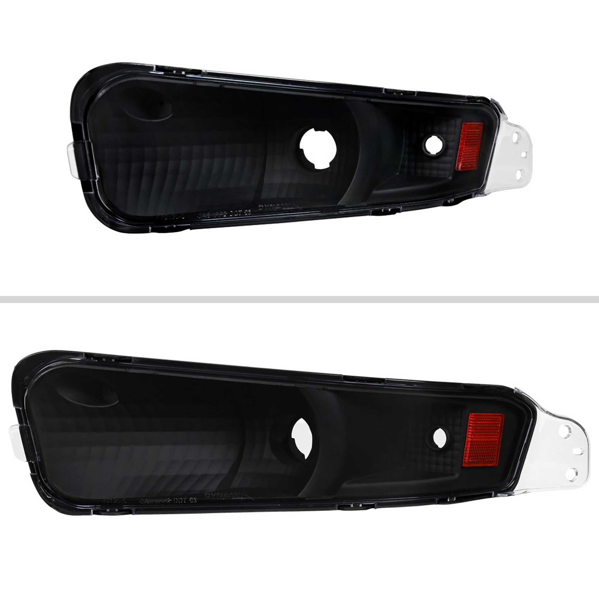 For Ford Mustang 2005-2009 Turn Signal Parking Lamp Matte Black Housing Clear Lens