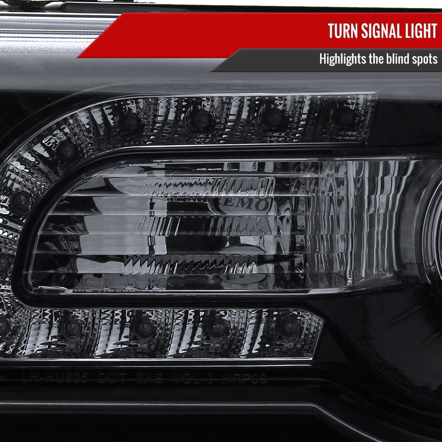 2005-2010 Chrysler 300 Projector Headlights LED Light Strip Glossy Black/Smoke