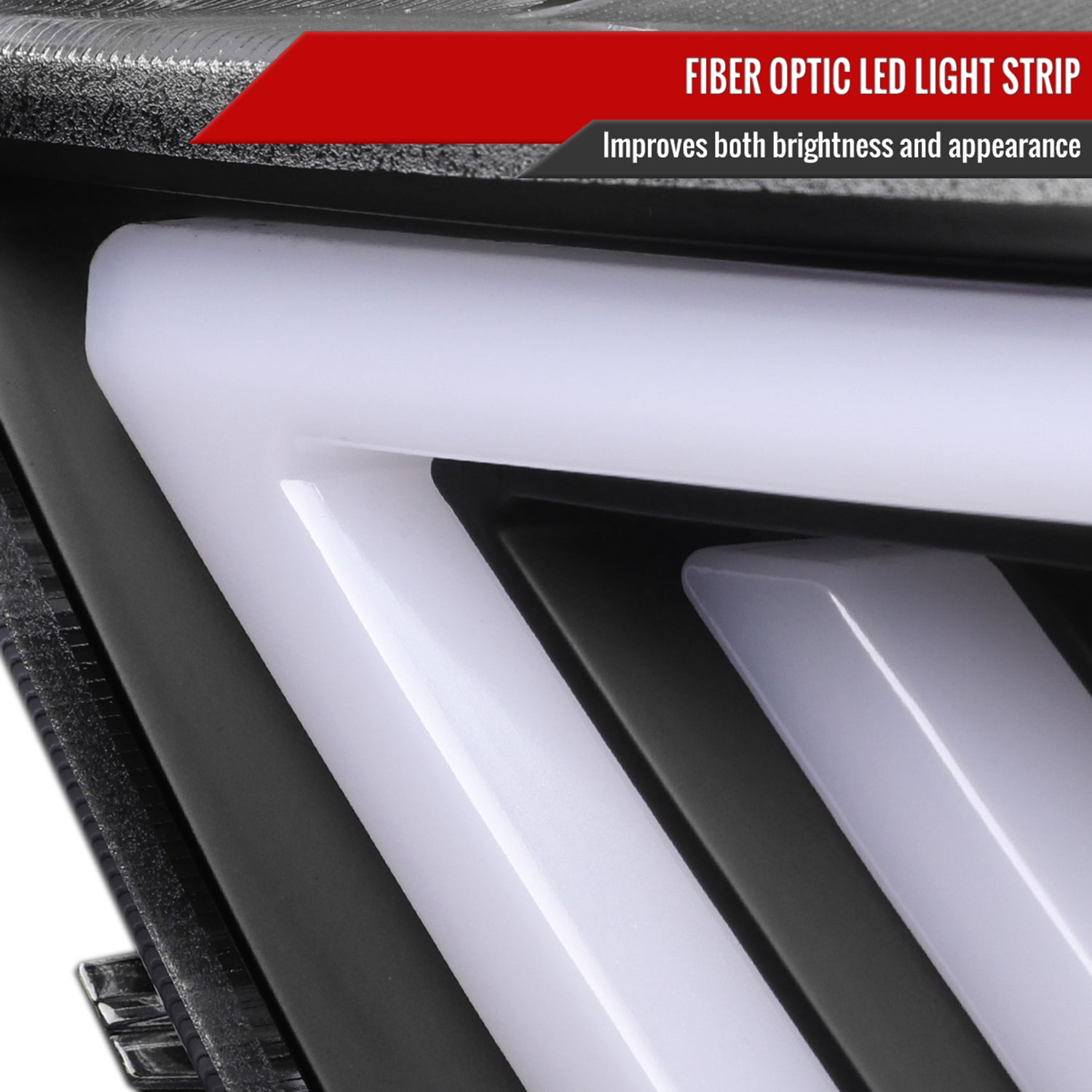 2015-2017 Ford Mustang HID-Type LED Turn Signal Projector Headlights Black