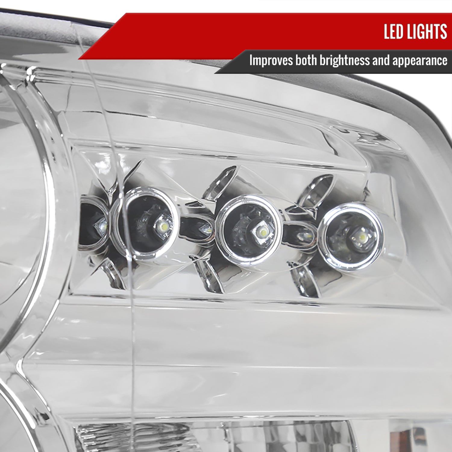 2009-2018 Dodge RAM 1500 / RAM 2500 3500 Dual Halo Headlights Chrome
