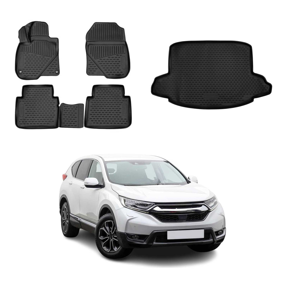 OMAC Floor Mats & Cargo Liners for Honda CR-V 2017-2022 Lower Trunk