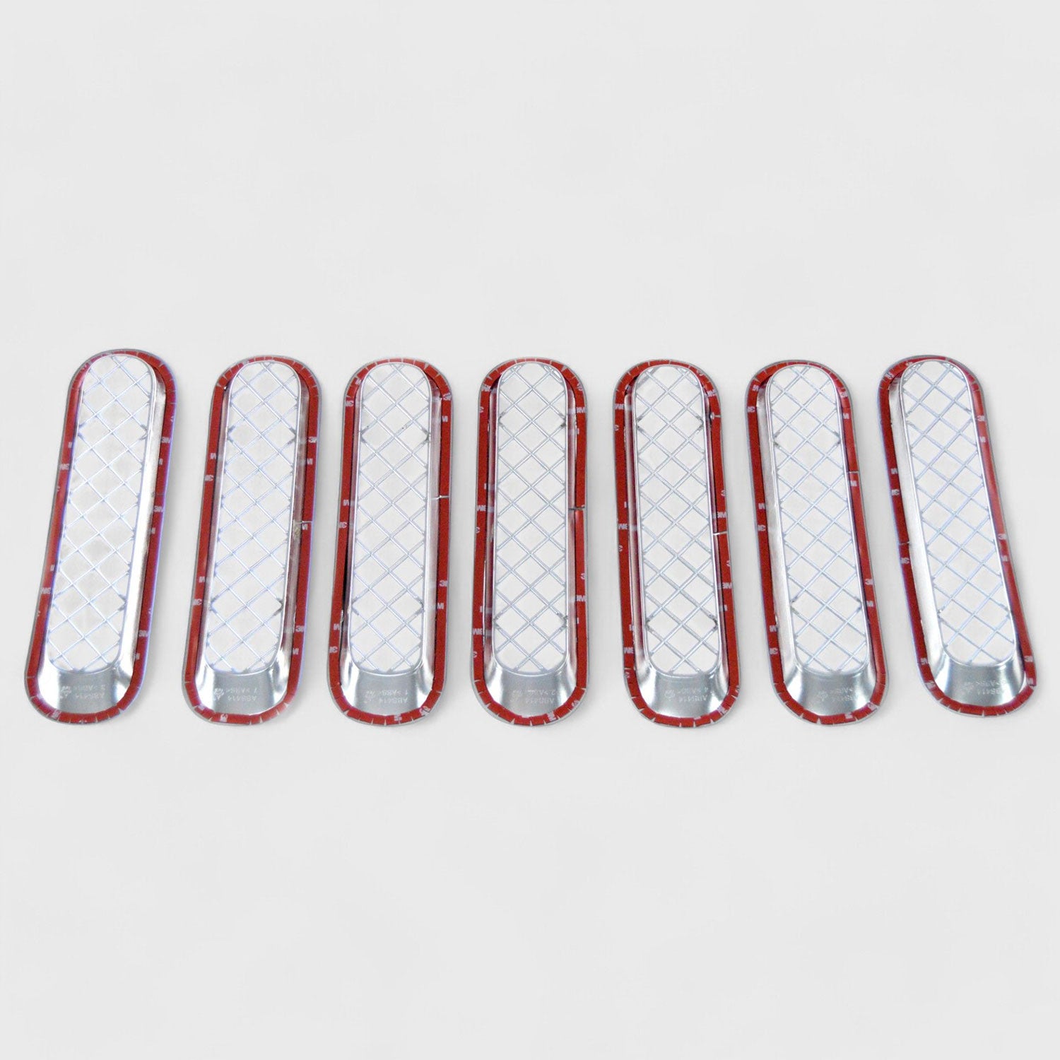 2007-2018 Jeep Wrangler Grille Overlay Chrome 7Pcs ABS Plastic