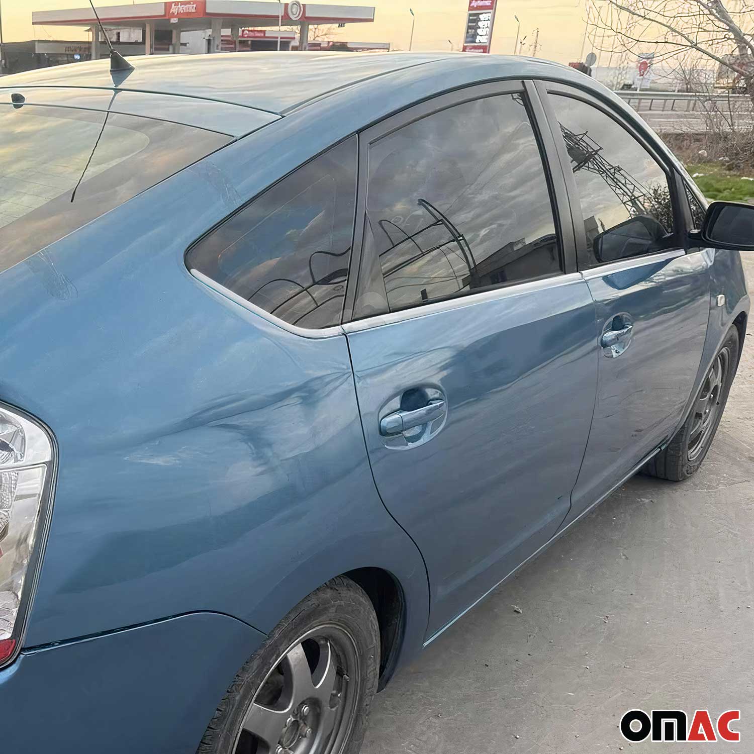 2012-2015 Toyota Prius Wagon Window Molding Trim Streamer Stainless Steel Silver 8 Pcs