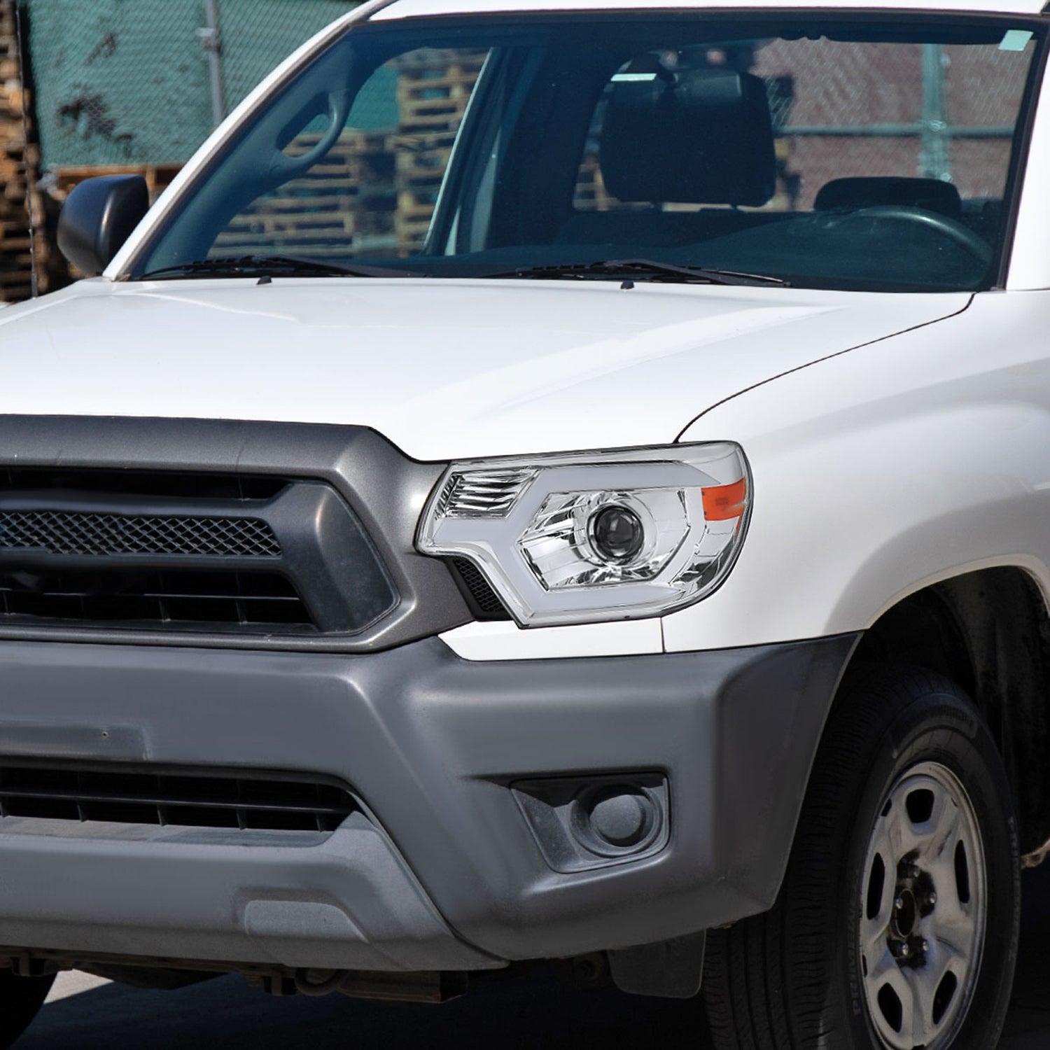 2012-2015 Toyota Tacoma Sequential LED Bar Projector Headlights Chrome