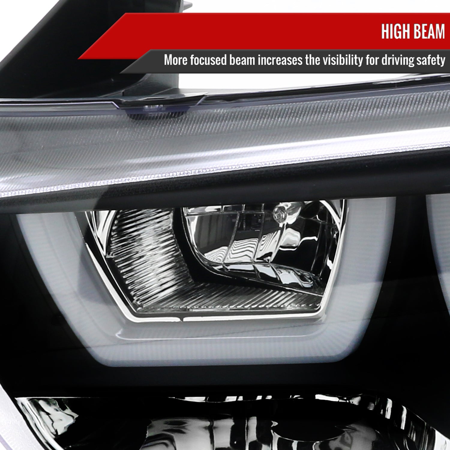 2011-2014 Dodge Charger Dual Halo Projector Headlights Matte Black/Clear Lens