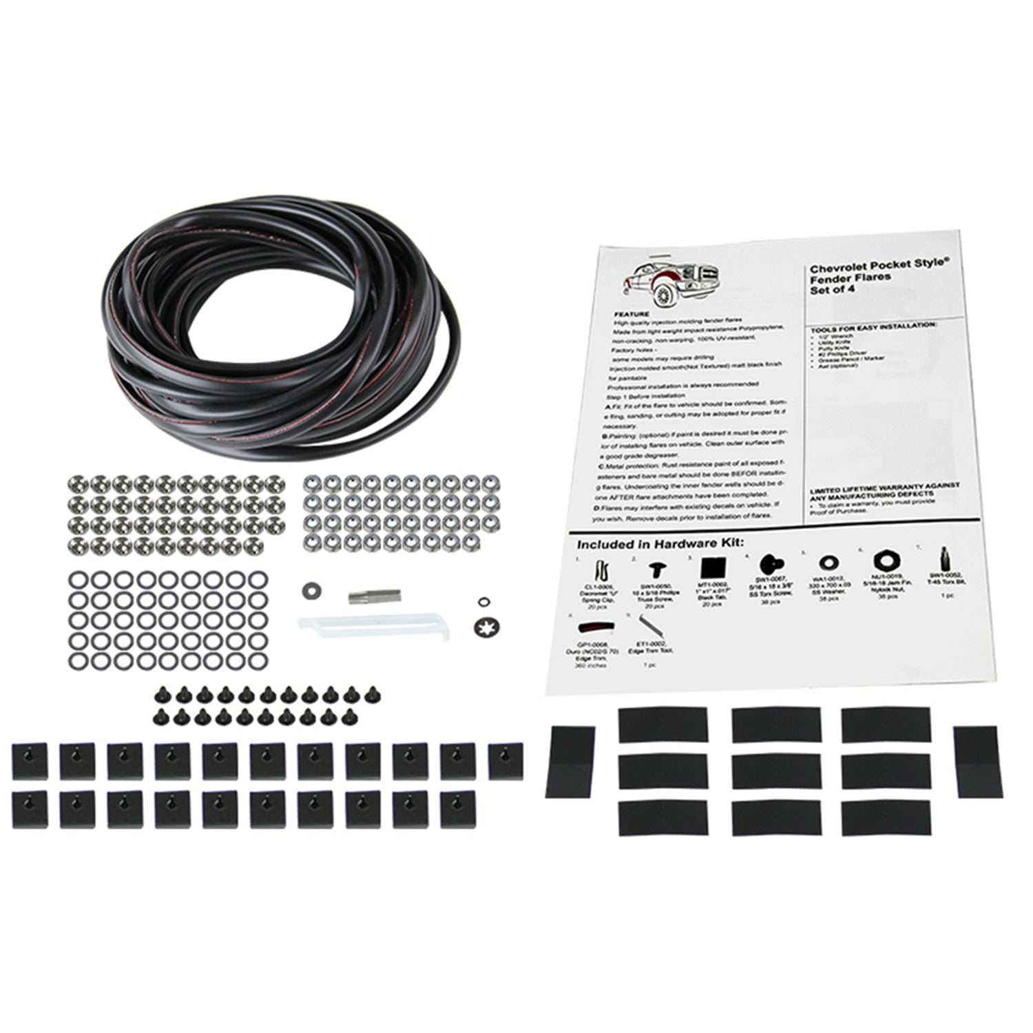 1988-1999 Chevy Blazer Jimmy Suburban Tahoe Yukon Rivet Style Fender Flares