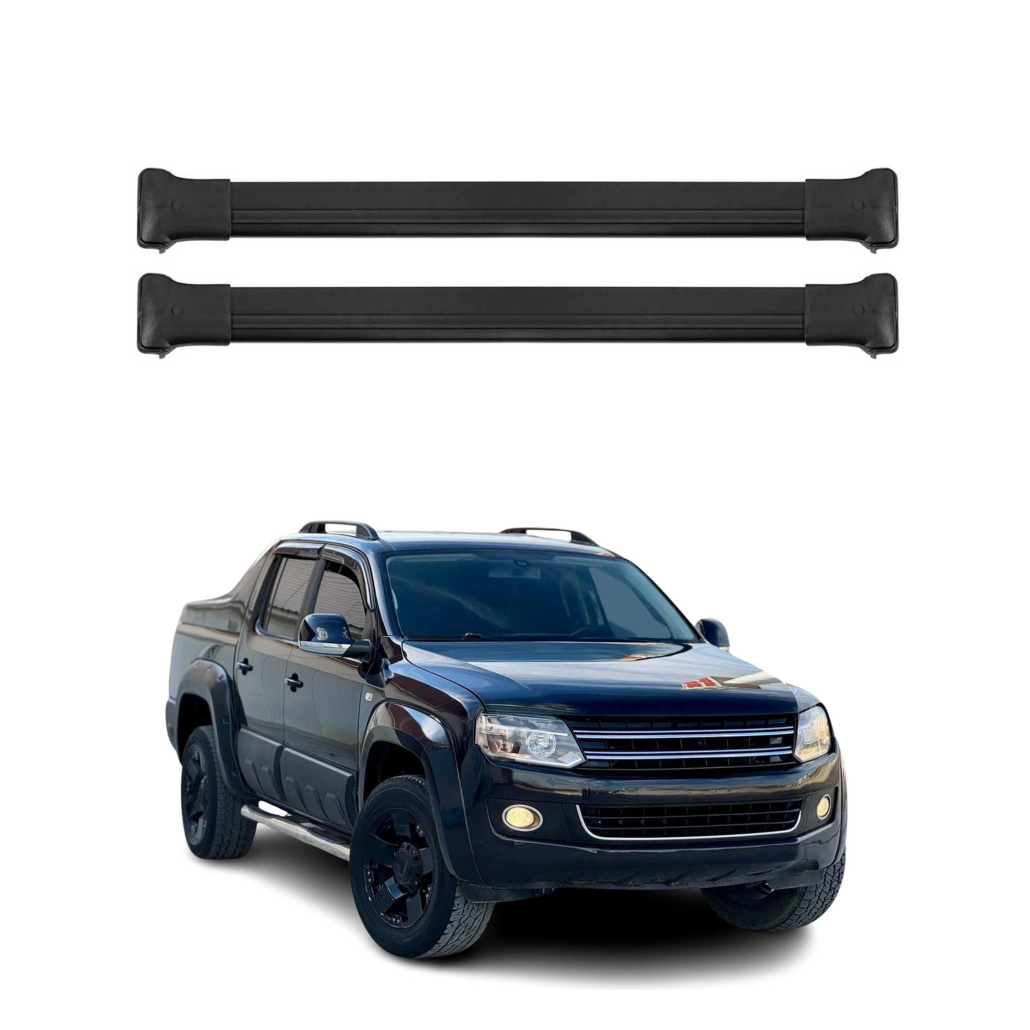 2010-2020 VW Amarok Roof Rack Cross Bars Black