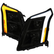 2010-2016 Cadillac SRX LED Projector Headlights Turn Signal Bar Black