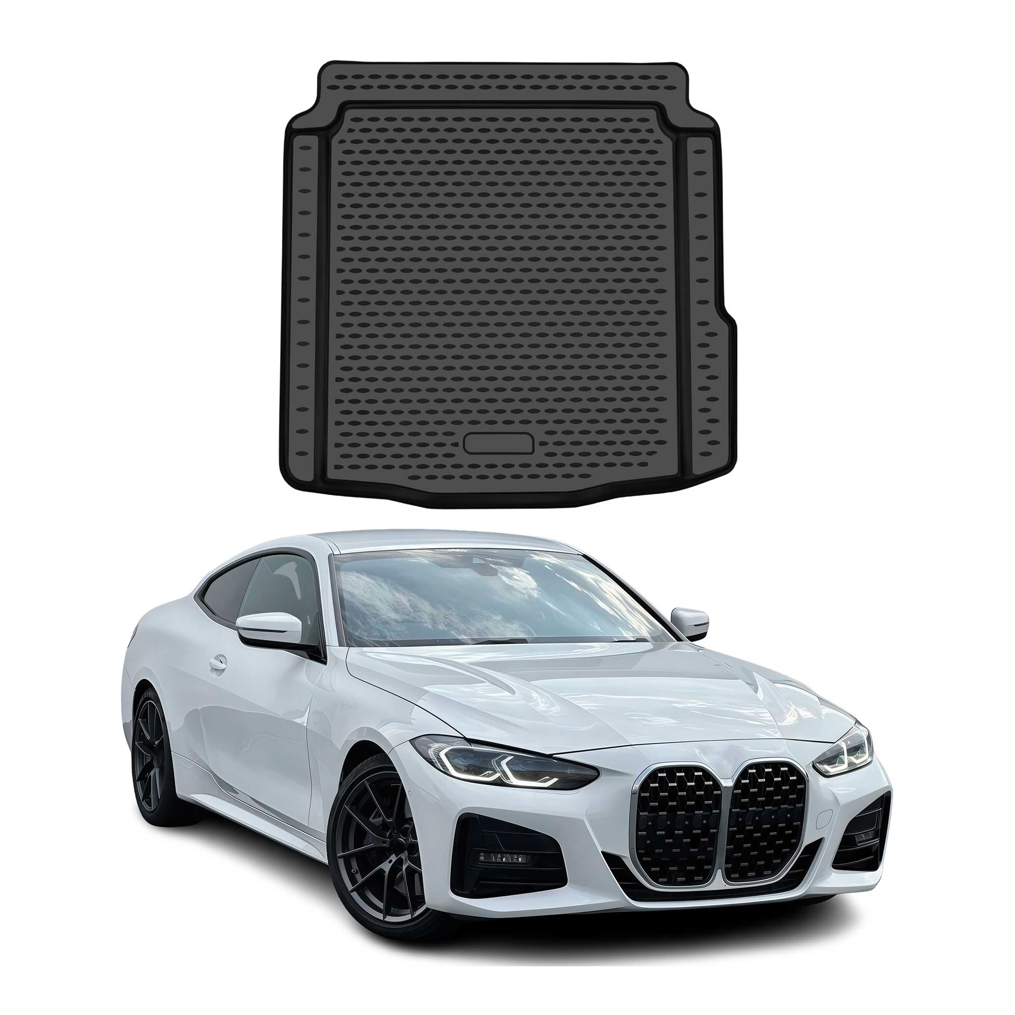 OMAC Cargo Mats Liner for BMW 4 Series G22 G23 Coupé 2021-26 Trunk Mat TPE Black